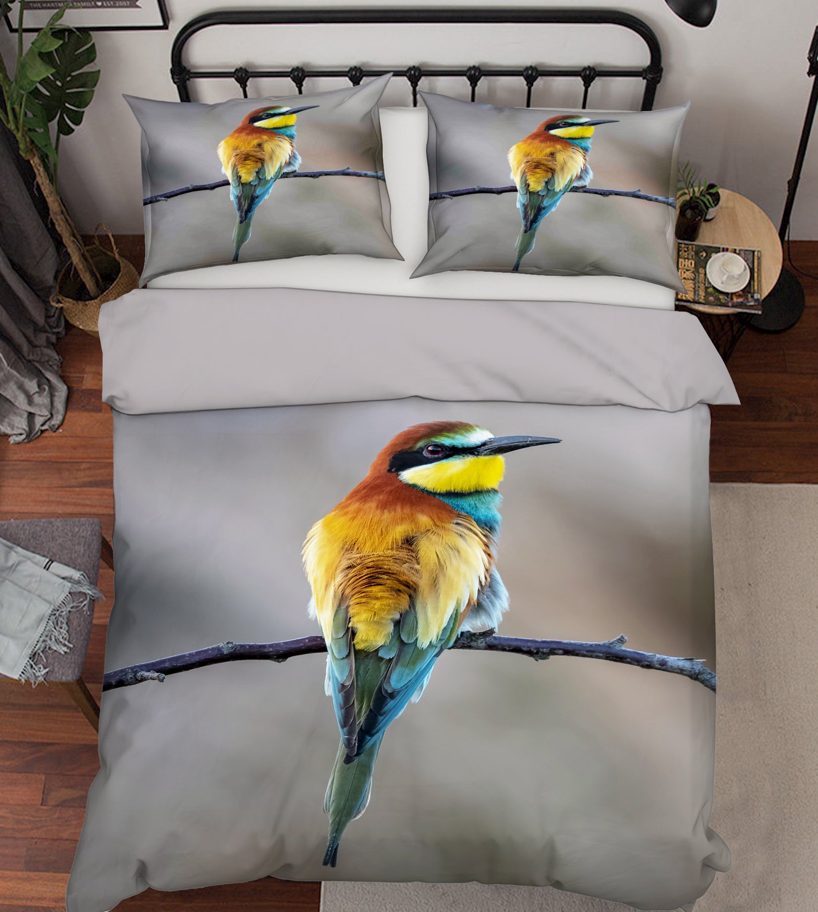 3D Little Bird 60044 Bed Pillowcases Quilt