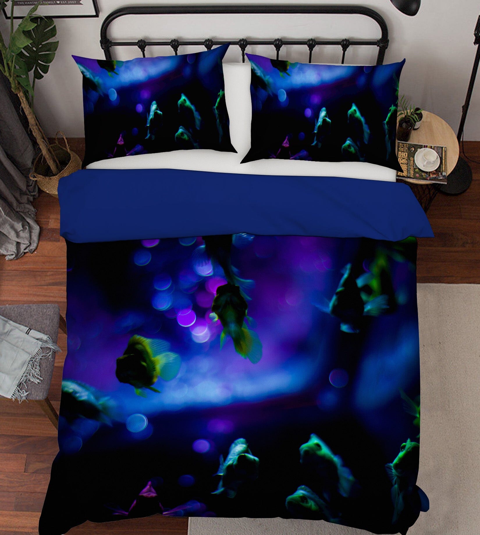 3D Purple Flowers 2002 Noirblanc777 Bedding Bed Pillowcases Quilt Quiet Covers AJ Creativity Home 
