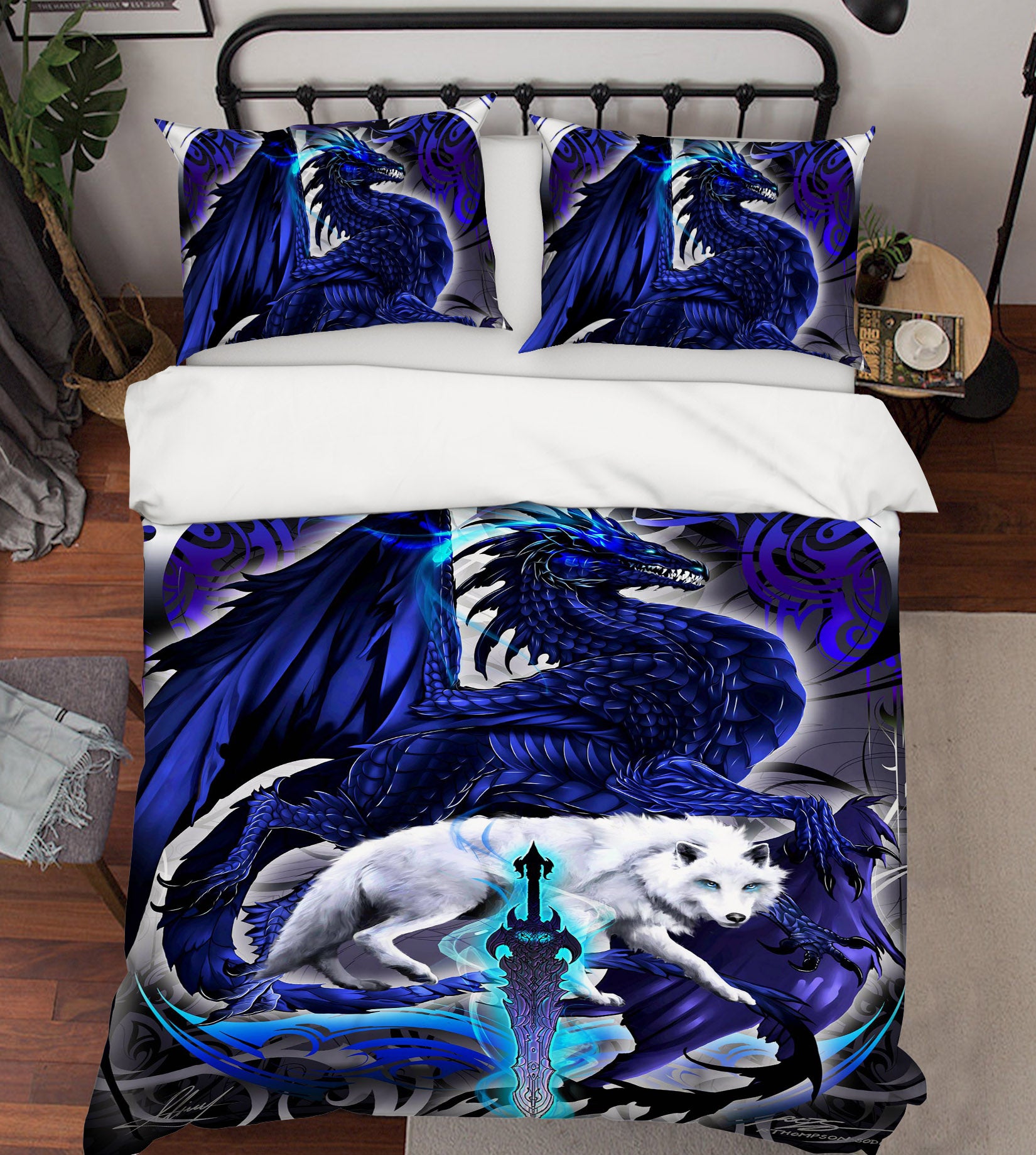 3D Dragon Wolf 8313 Ruth Thompson Bedding Bed Pillowcases Quilt Cover Duvet Cover