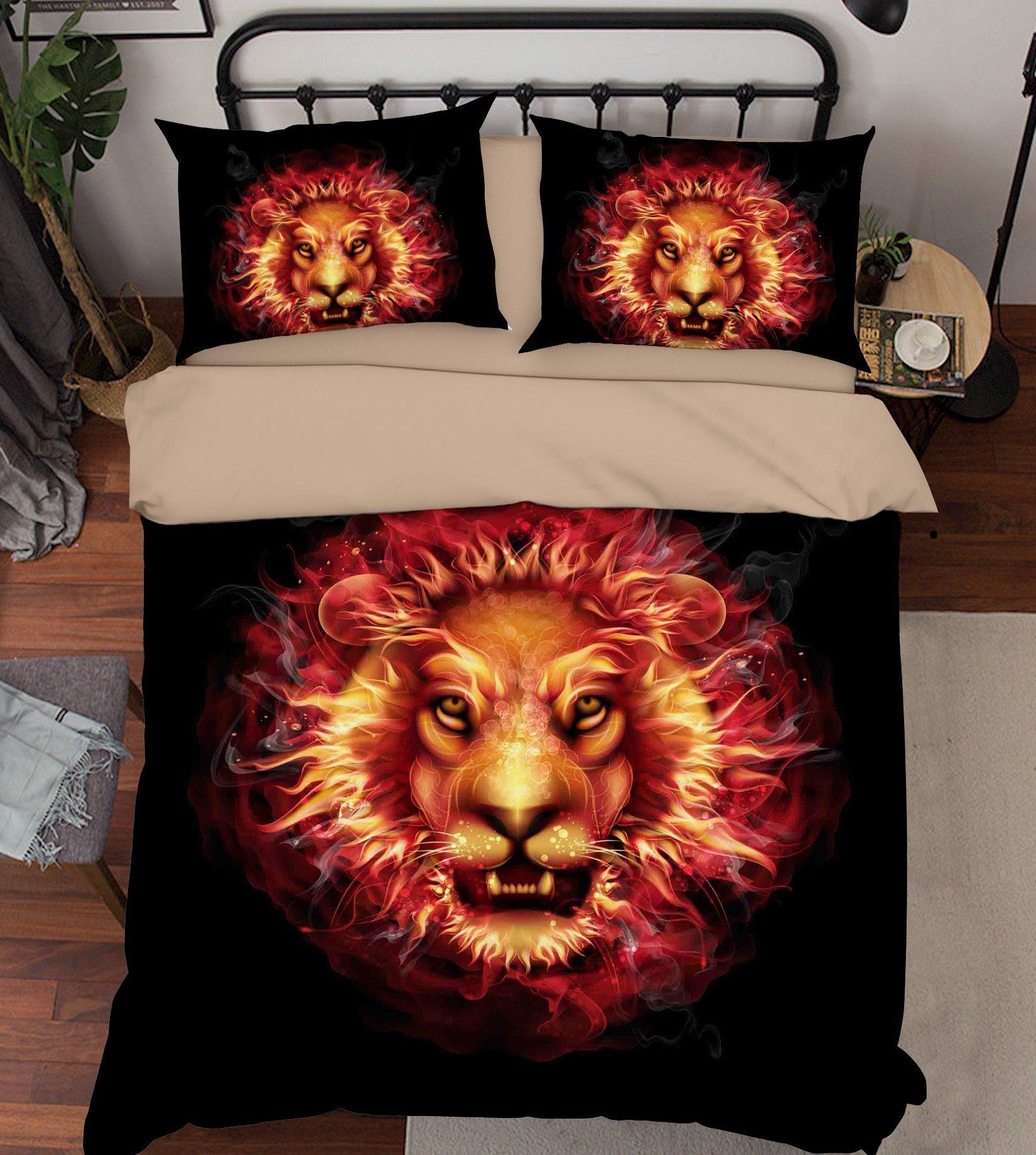 3D Lions Majesty 091 Bed Pillowcases Quilt Wallpaper AJ Wallpaper 