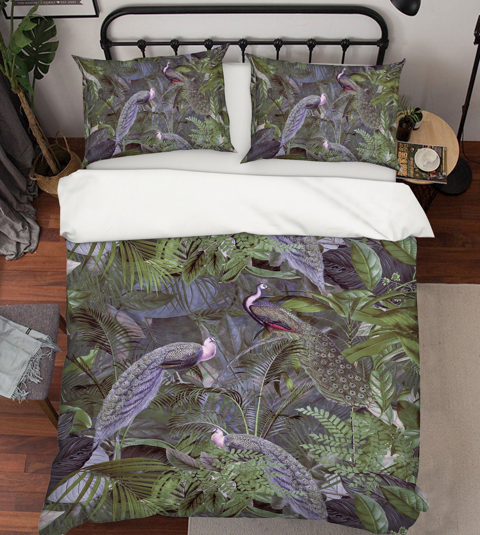 3D Peacock Playing 115 Andrea haase Bedding Bed Pillowcases Quilt Quiet Covers AJ Creativity Home 