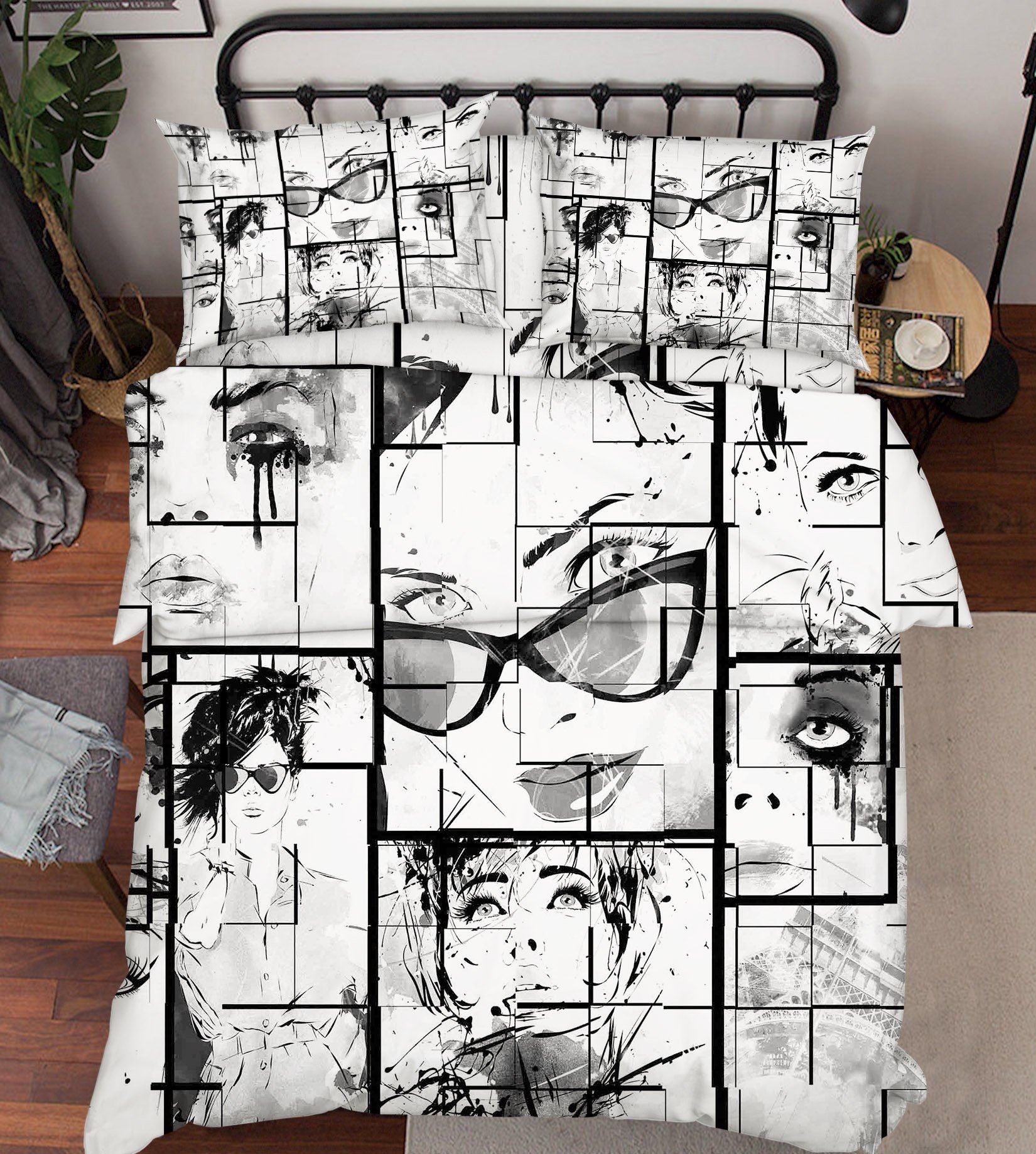 3D Graffiti Women 57 Bed Pillowcases Quilt Wallpaper AJ Wallpaper 