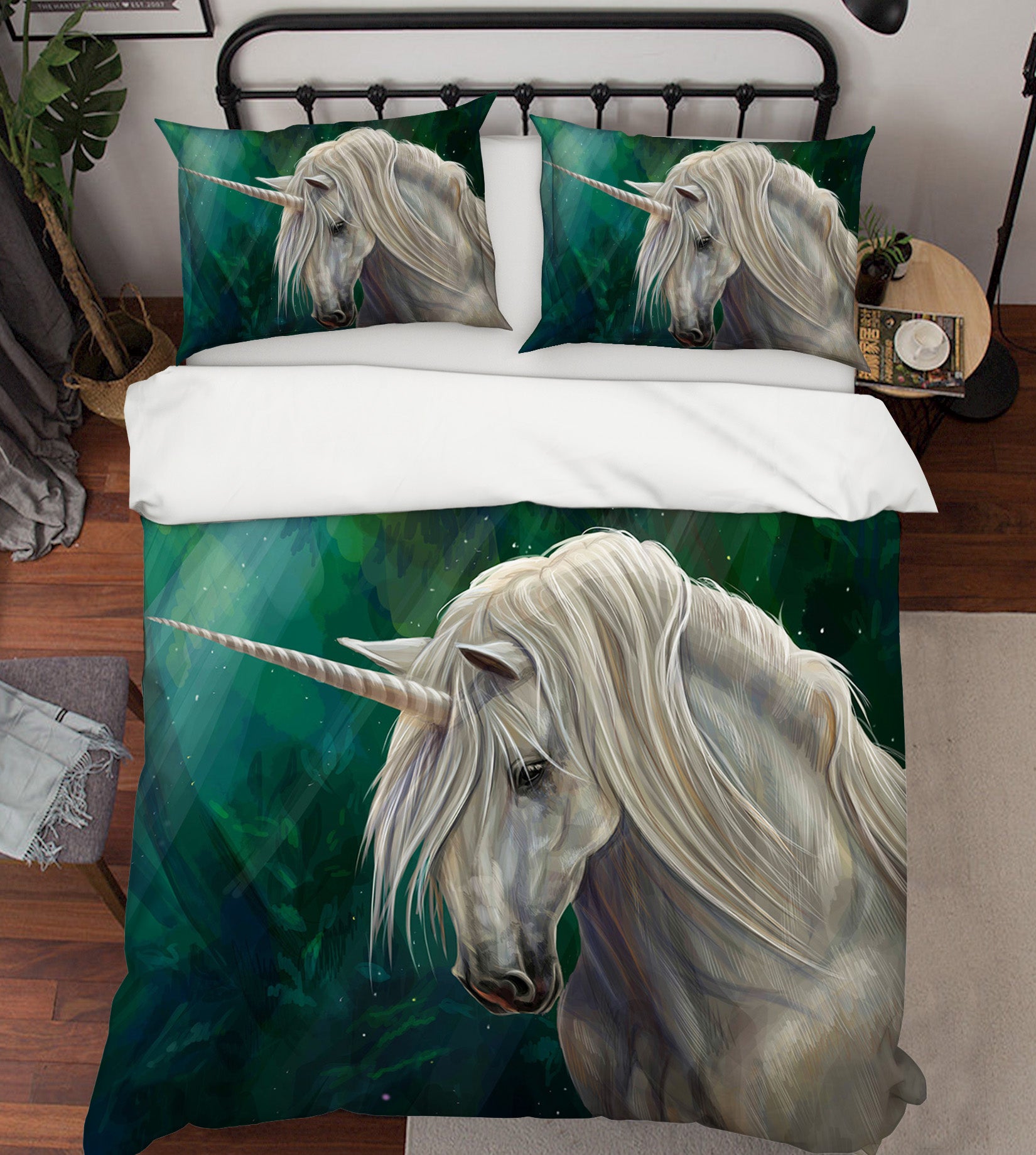 3D Cute Unicorn 028 Bed Pillowcases Quilt