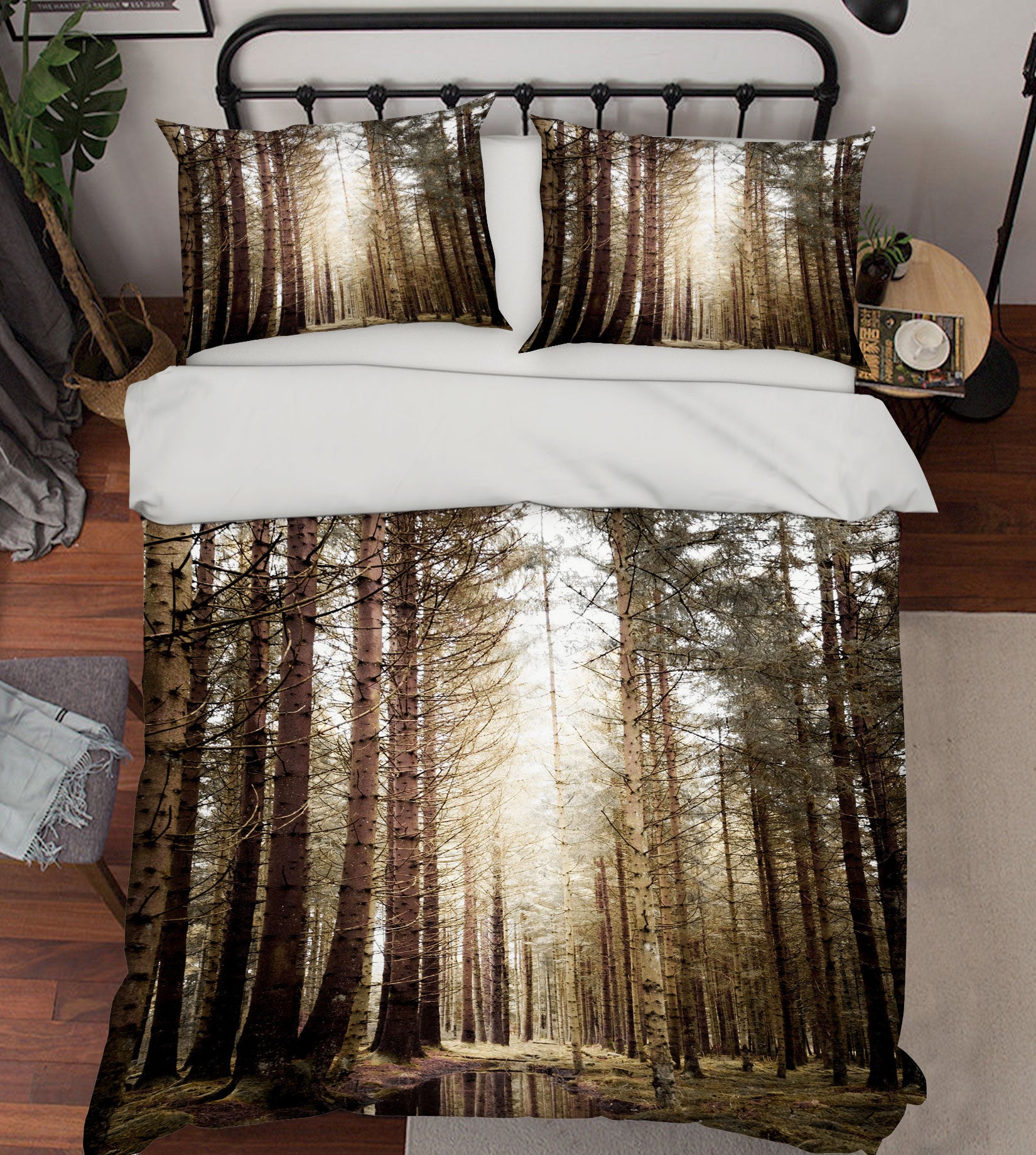 3D Forest 16132 Bed Pillowcases Quilt