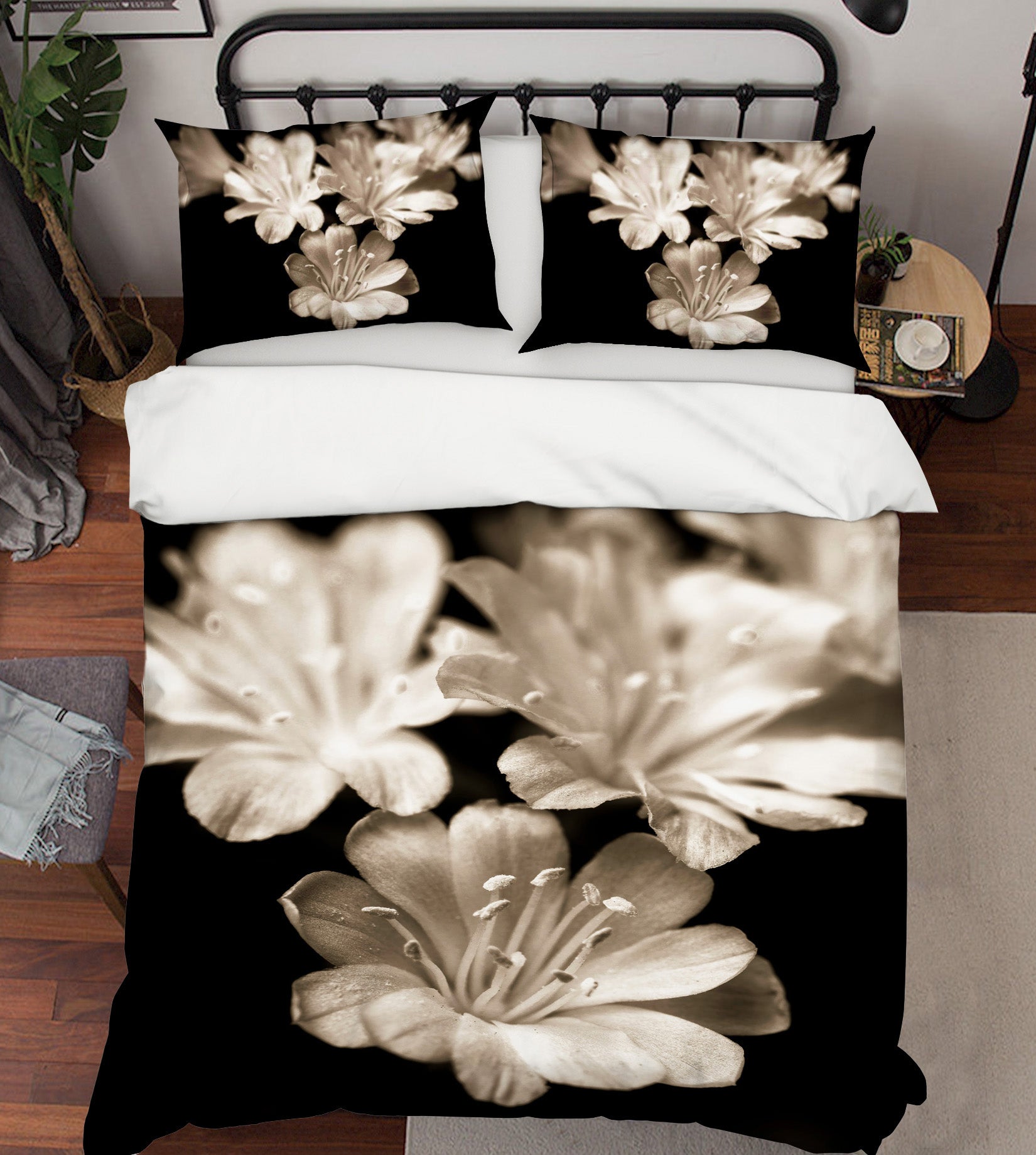 3D Grey Flowers 7101 Assaf Frank Bedding Bed Pillowcases Quilt Cover Duvet Cover