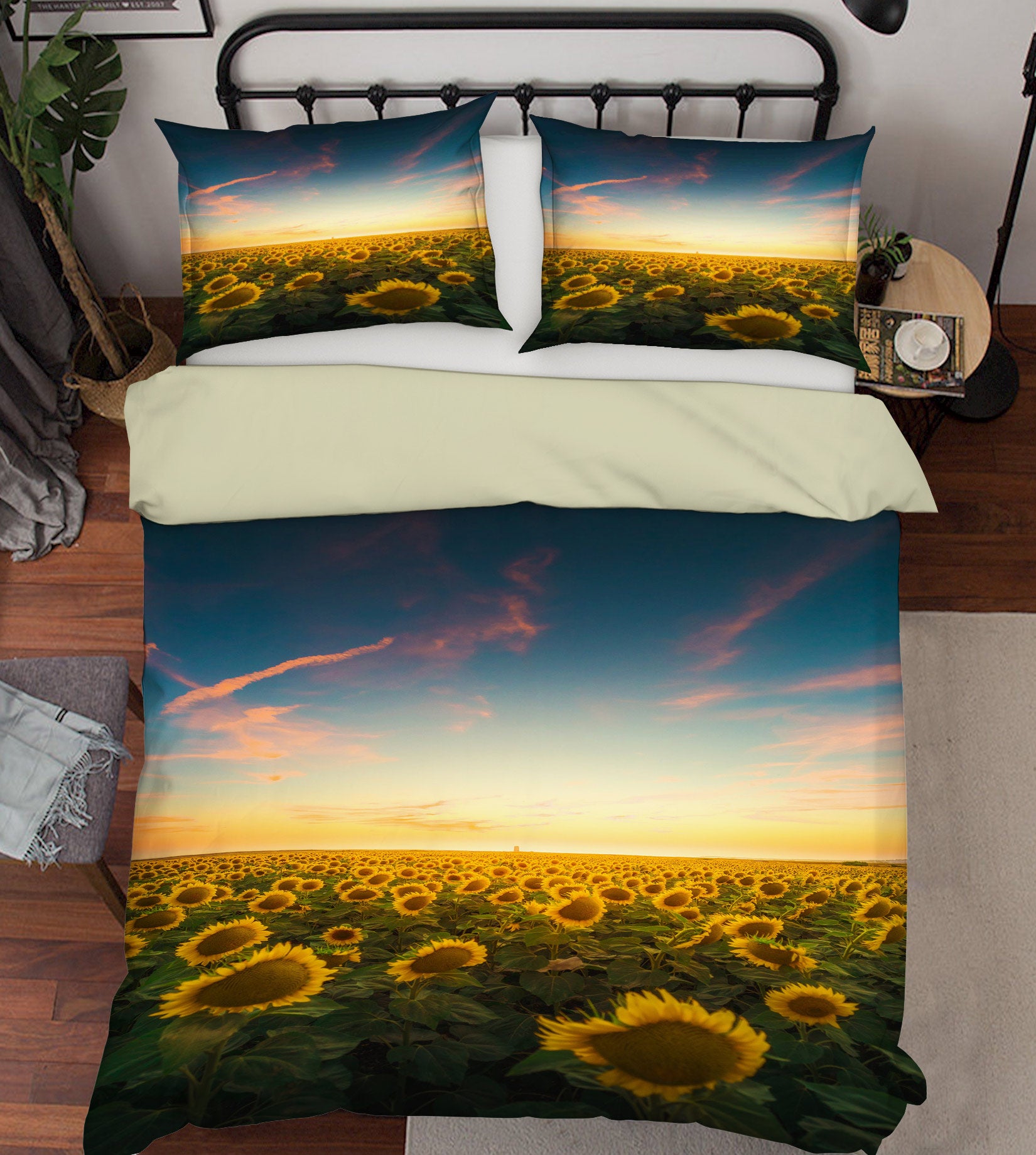 3D Sunflower Bush 59172 Bed Pillowcases Quilt
