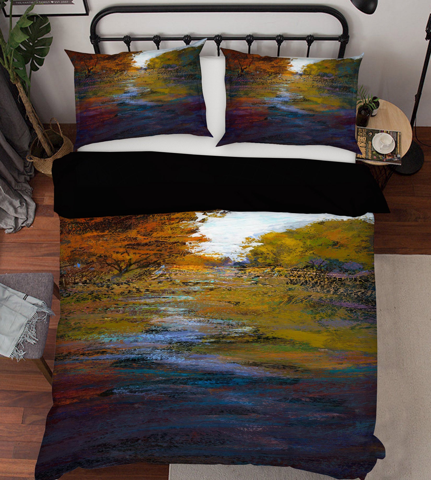 3D Tree River Pattern 1043 Michael Tienhaara Bedding Bed Pillowcases Quilt