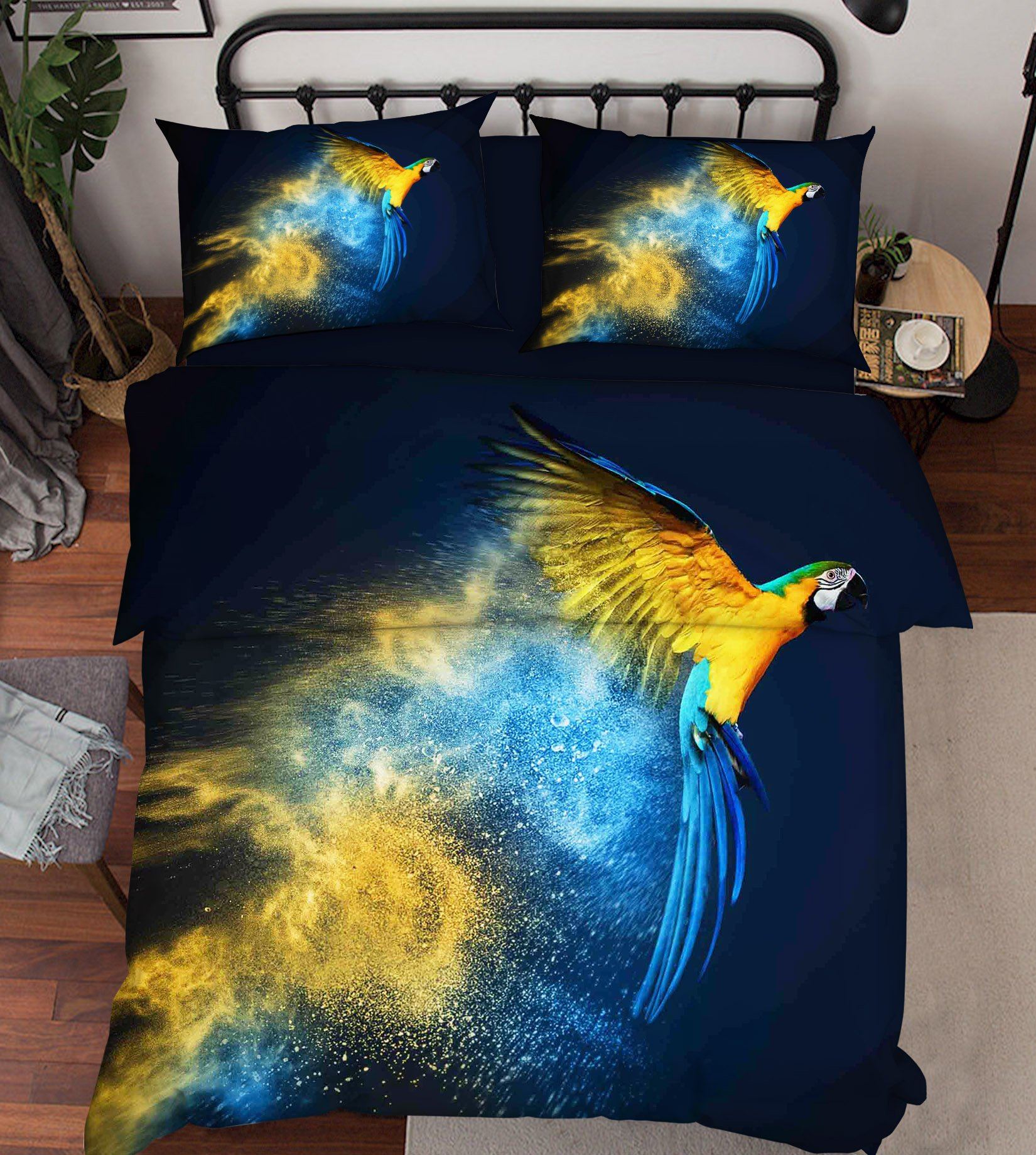 3D Flying Parrot 71 Bed Pillowcases Quilt Wallpaper AJ Wallpaper 
