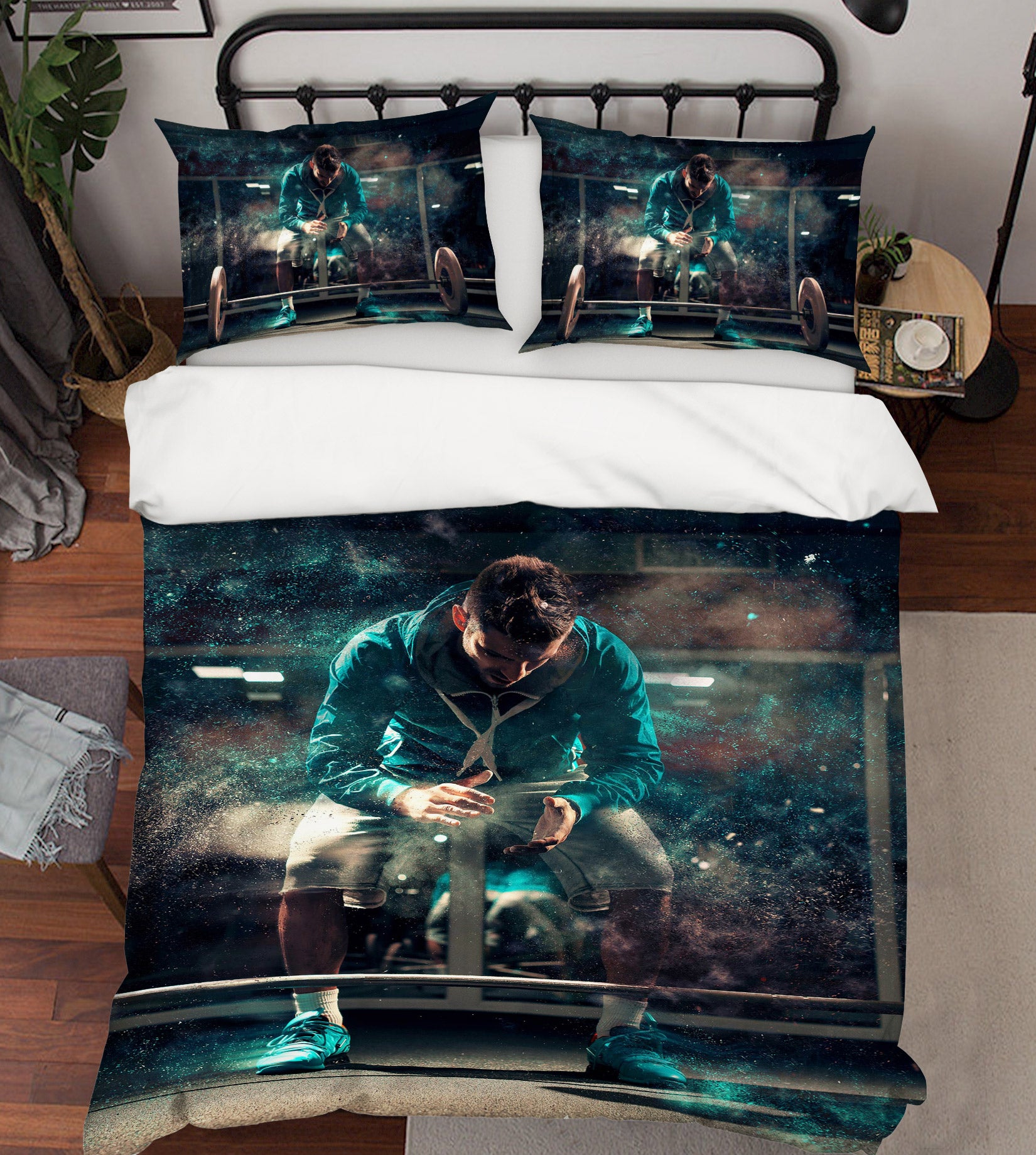3D Fitness Action 14184 Bed Pillowcases Quilt