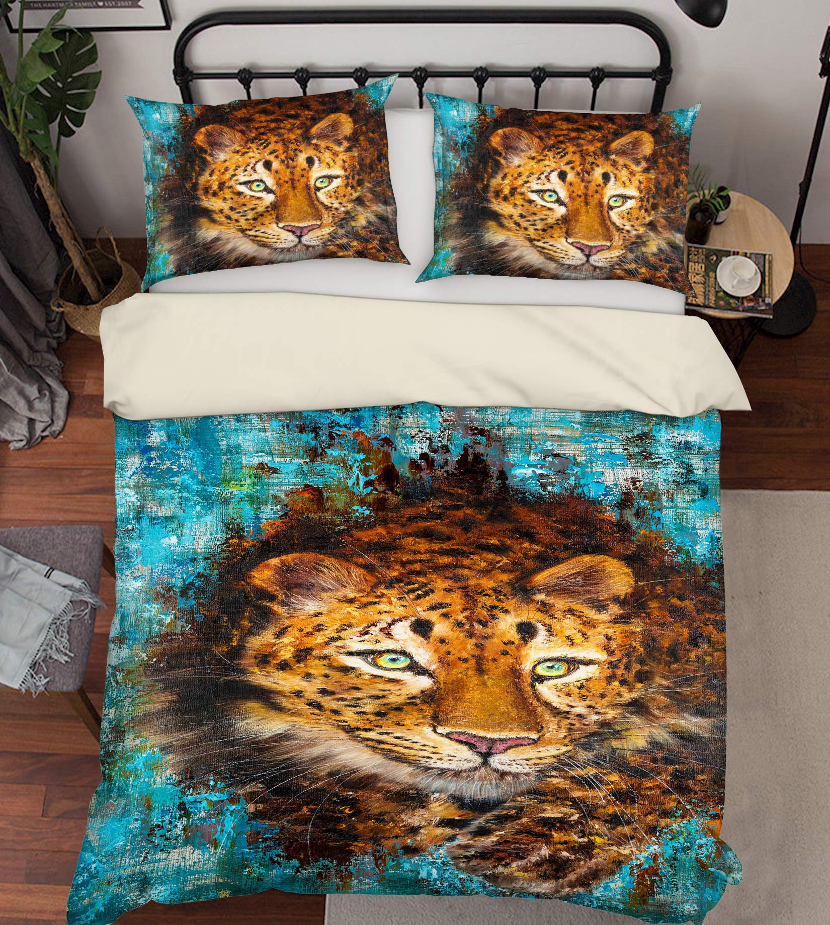 3D Painted Leopard 510 Skromova Marina Bedding Bed Pillowcases Quilt