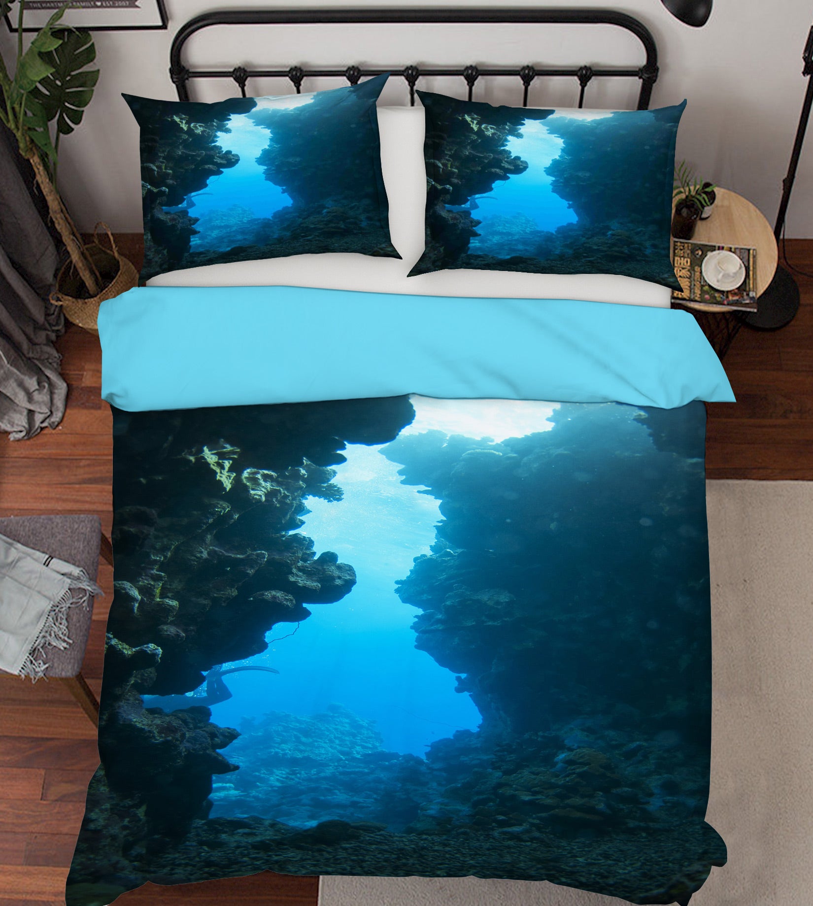 3D Seabed Stones 15117 Bed Pillowcases Quilt