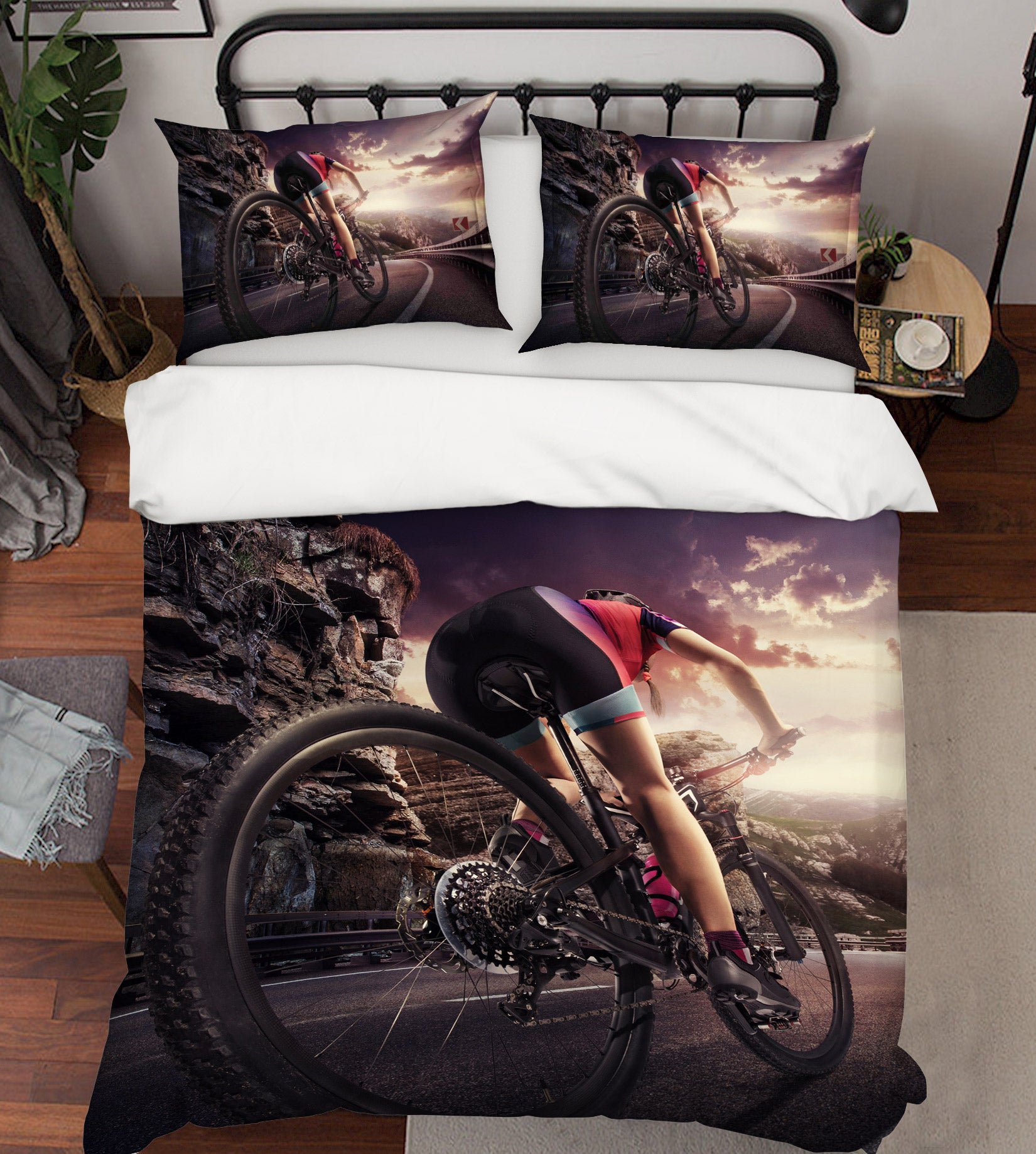 3D Cycling 14145 Bed Pillowcases Quilt
