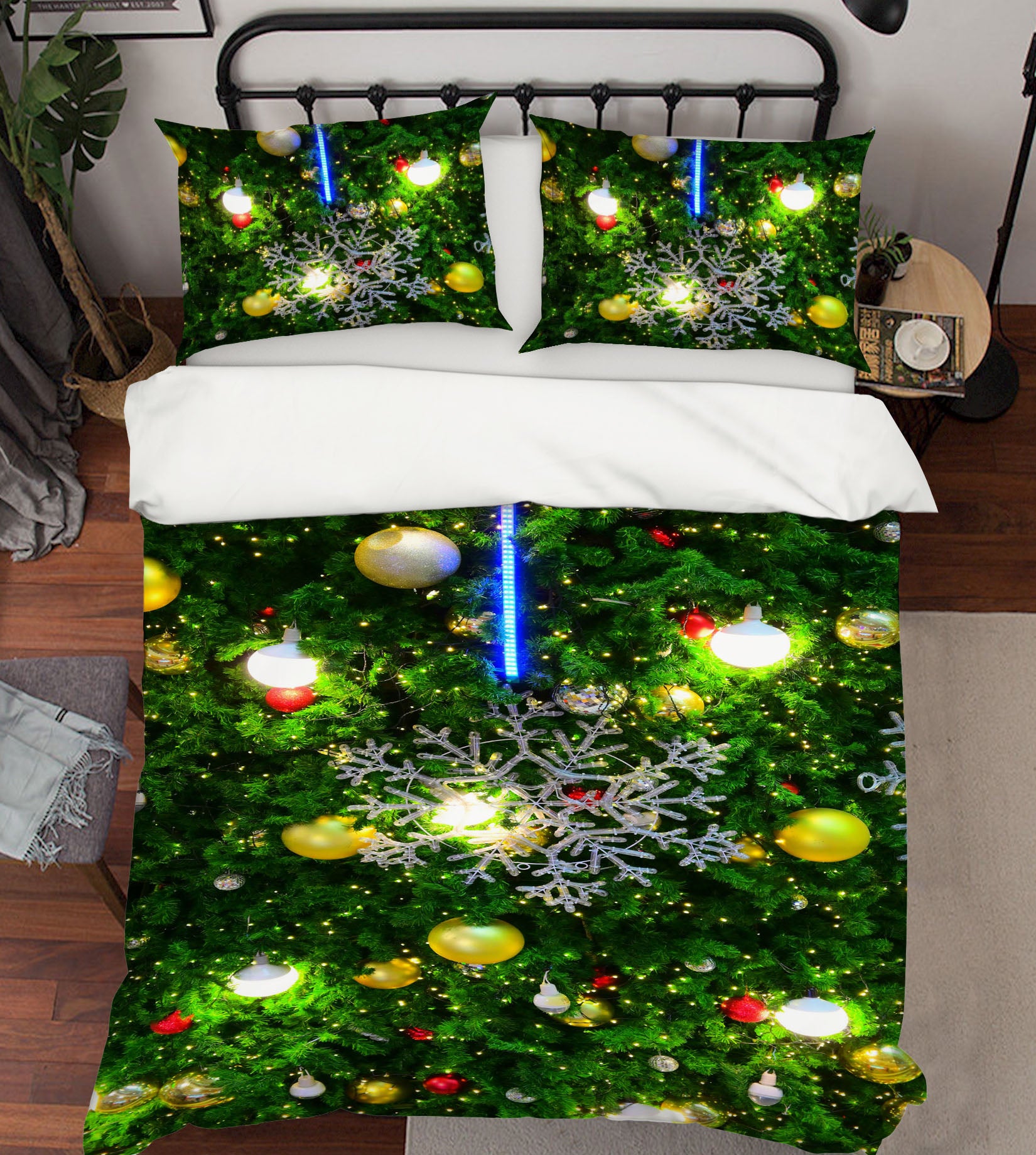 3D Snowflake Tree 51147 Christmas Quilt Duvet Cover Xmas Bed Pillowcases