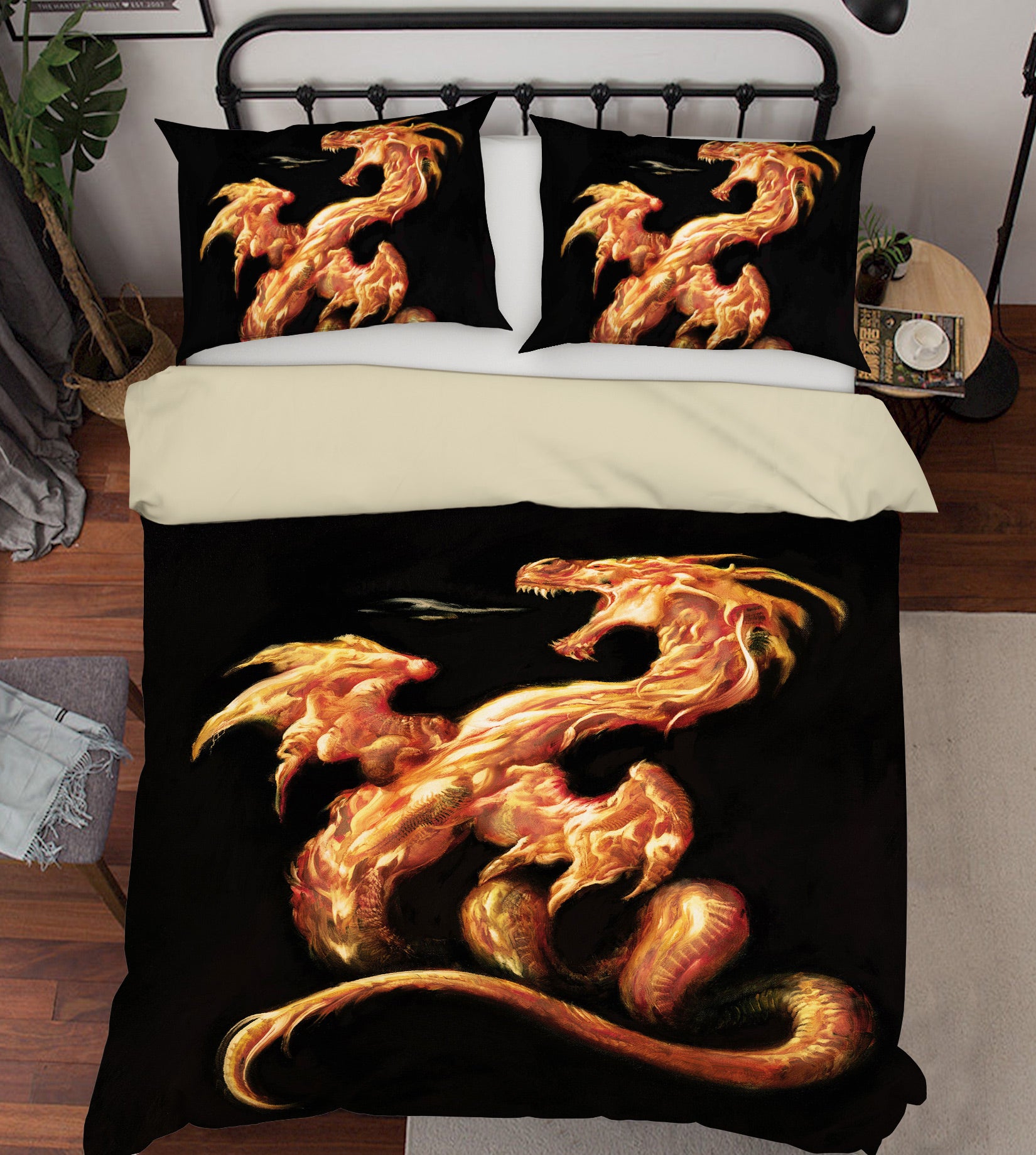3D Dragon 7019 Ciruelo Bedding Bed Pillowcases Quilt