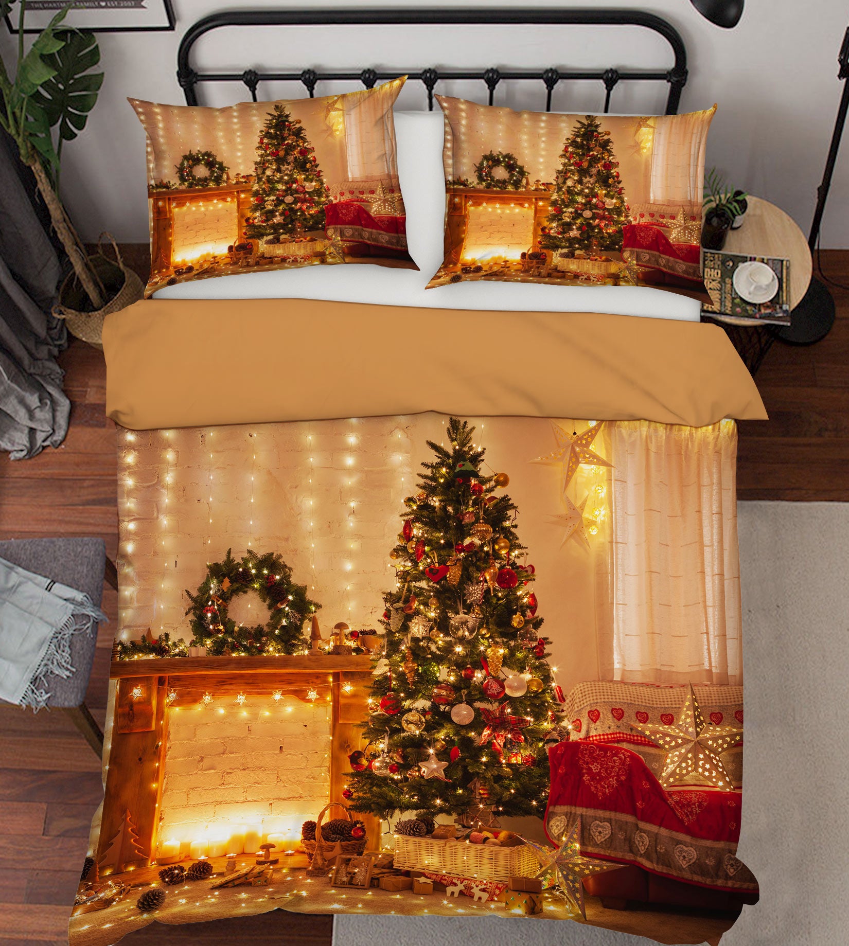 3D Tree Light 51028 Christmas Quilt Duvet Cover Xmas Bed Pillowcases