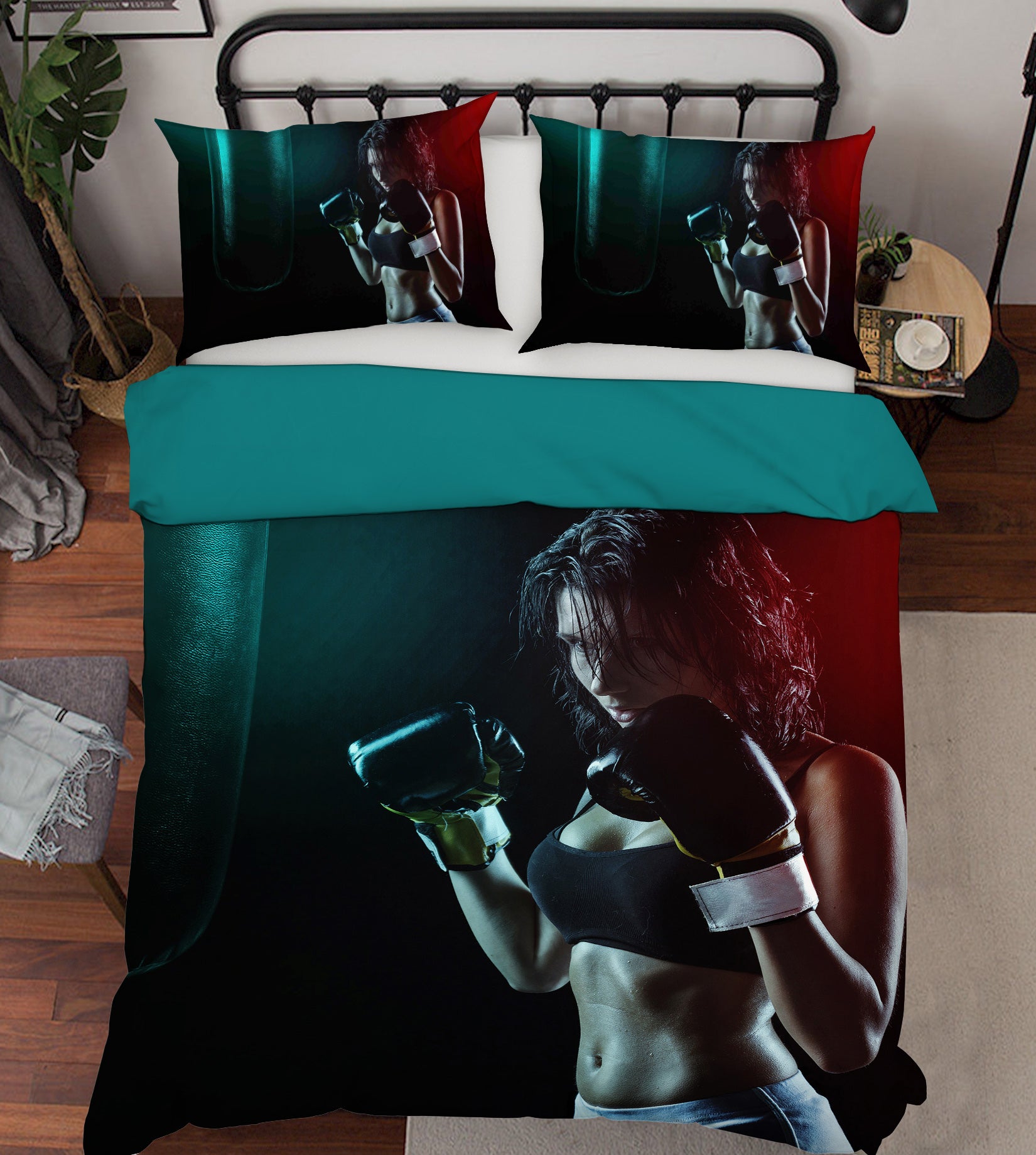 3D Boxing 14095 Bed Pillowcases Quilt