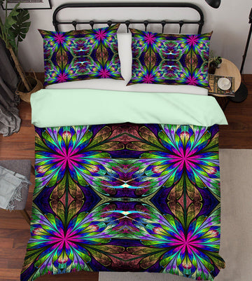 3D Grain Pattern 13198 Bed Pillowcases Quilt