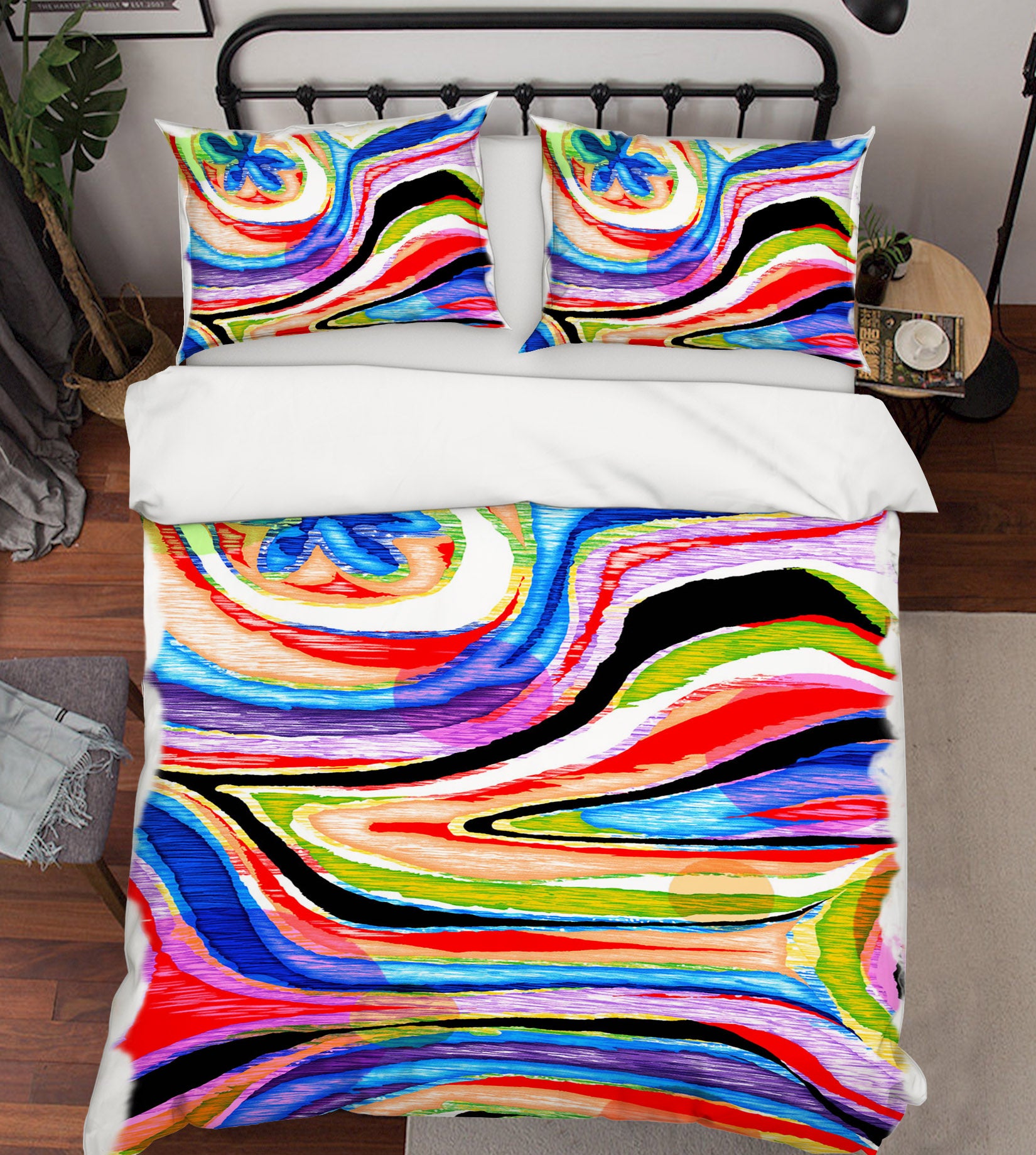 3D Color Pattern 074 Bed Pillowcases Quilt