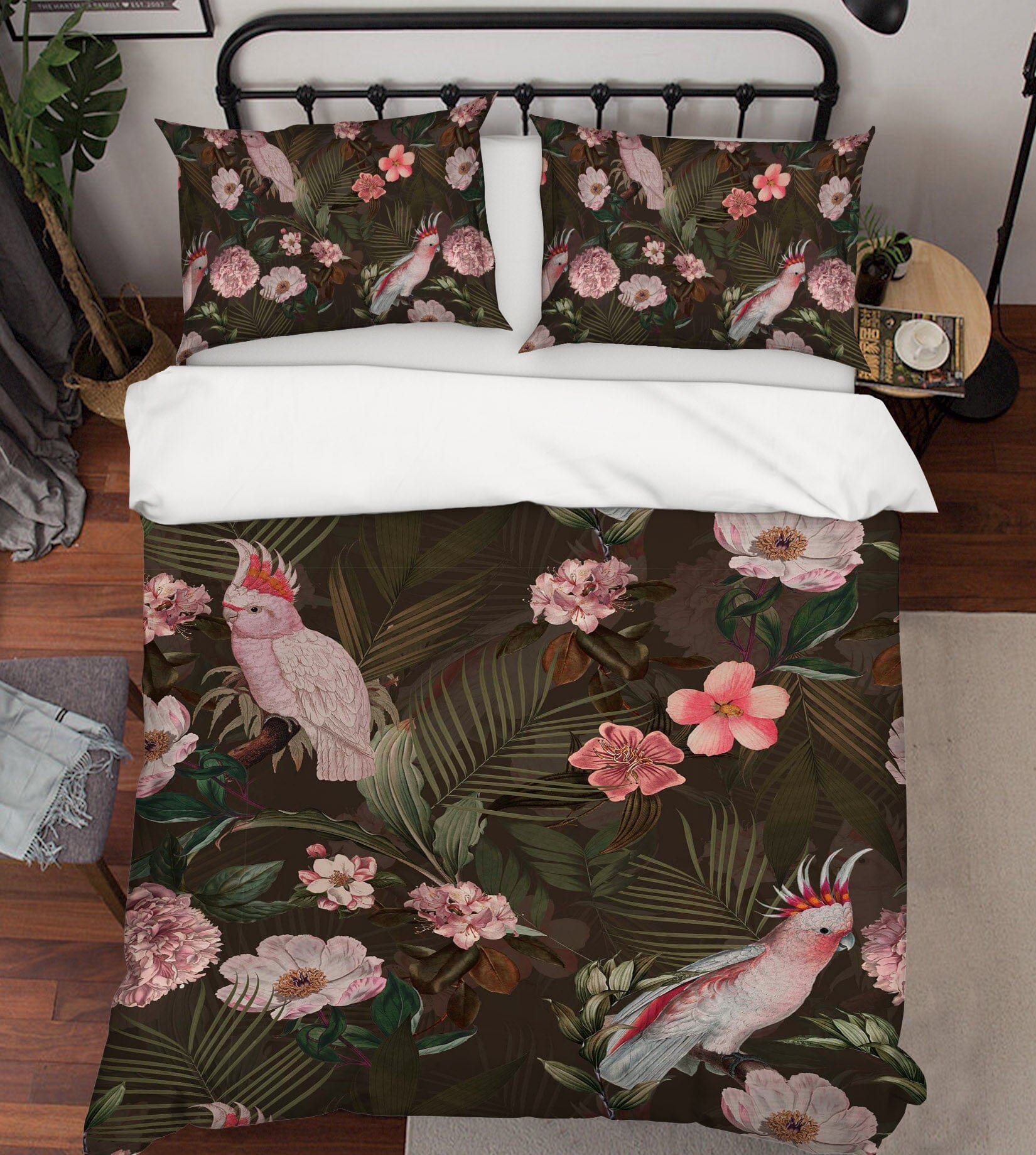 3D Pink Parrot Painting 138 Uta Naumann Bedding Bed Pillowcases Quilt Quiet Covers AJ Creativity Home 