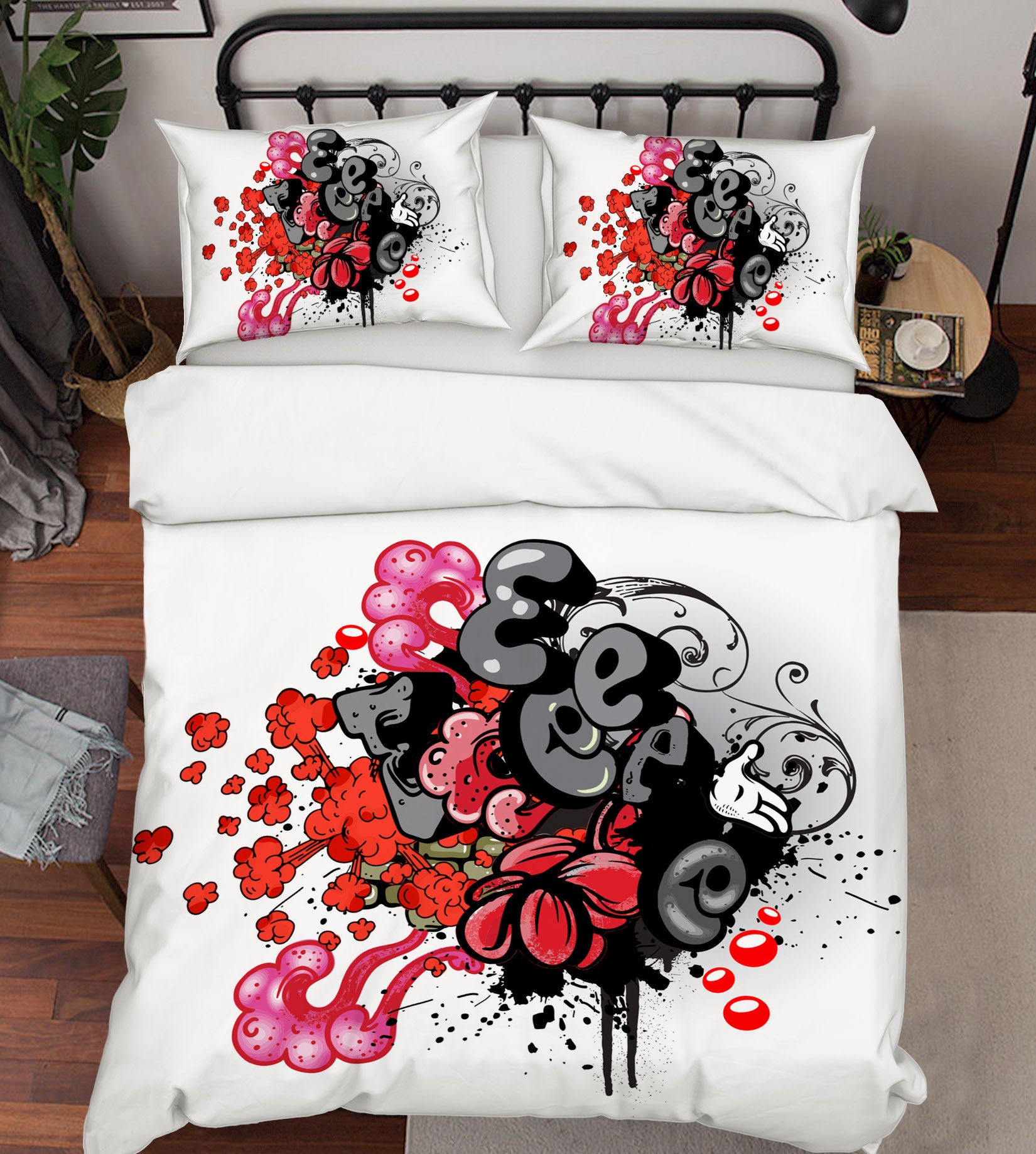 3D Letter Pattern 59051 Bed Pillowcases Quilt