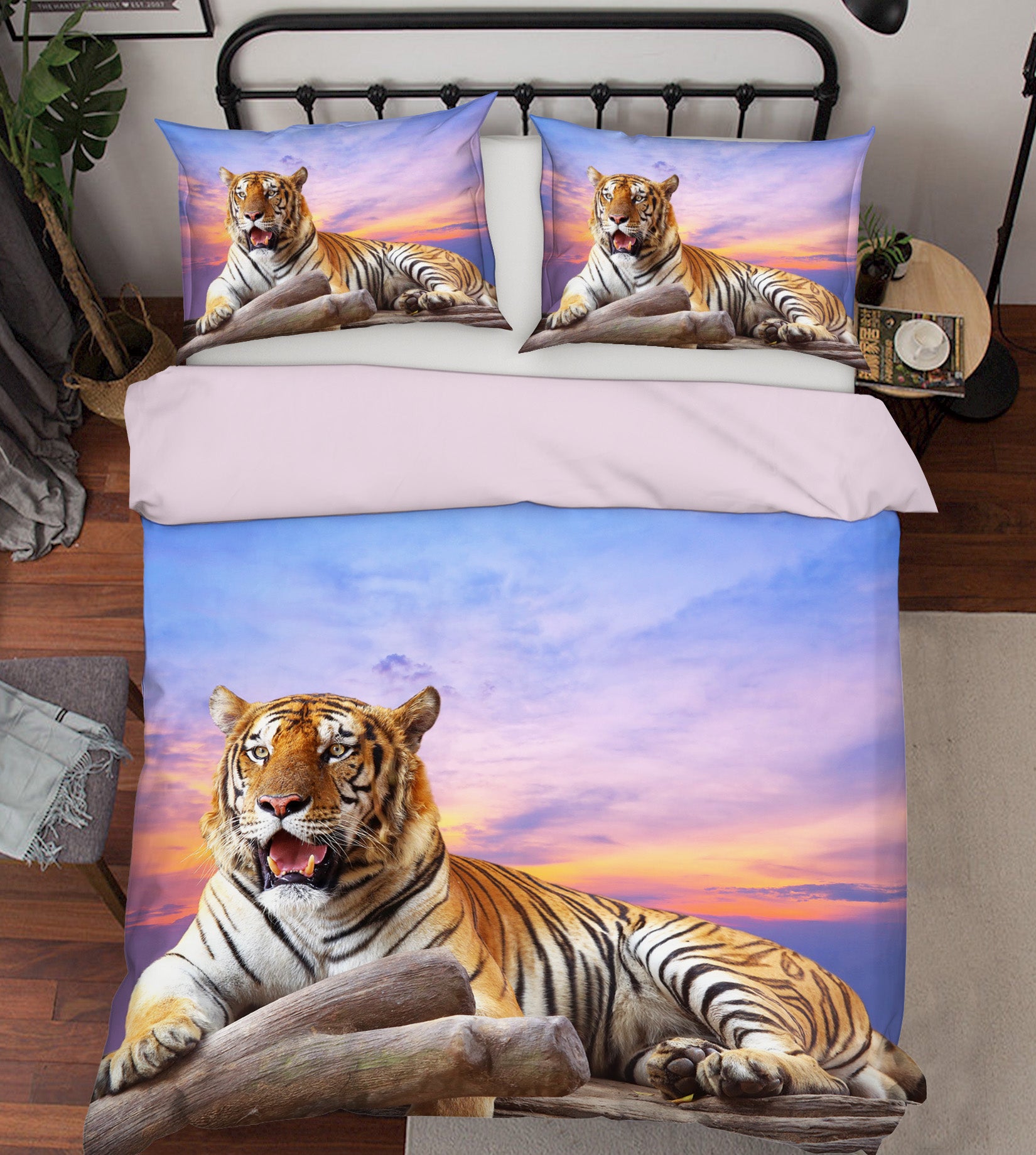 3D Tiger Sky 21032 Bed Pillowcases Quilt