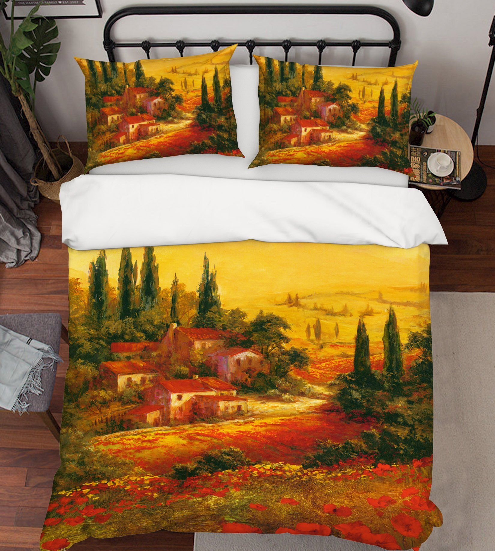 3D Country Autumn Maple 084 Bed Pillowcases Quilt Wallpaper AJ Wallpaper 