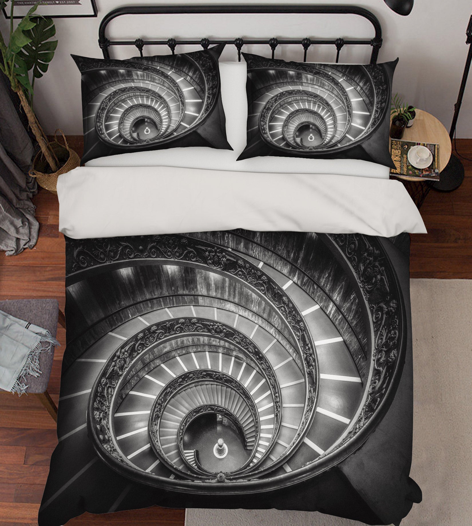 3D Spiral Staircase 59169 Bed Pillowcases Quilt