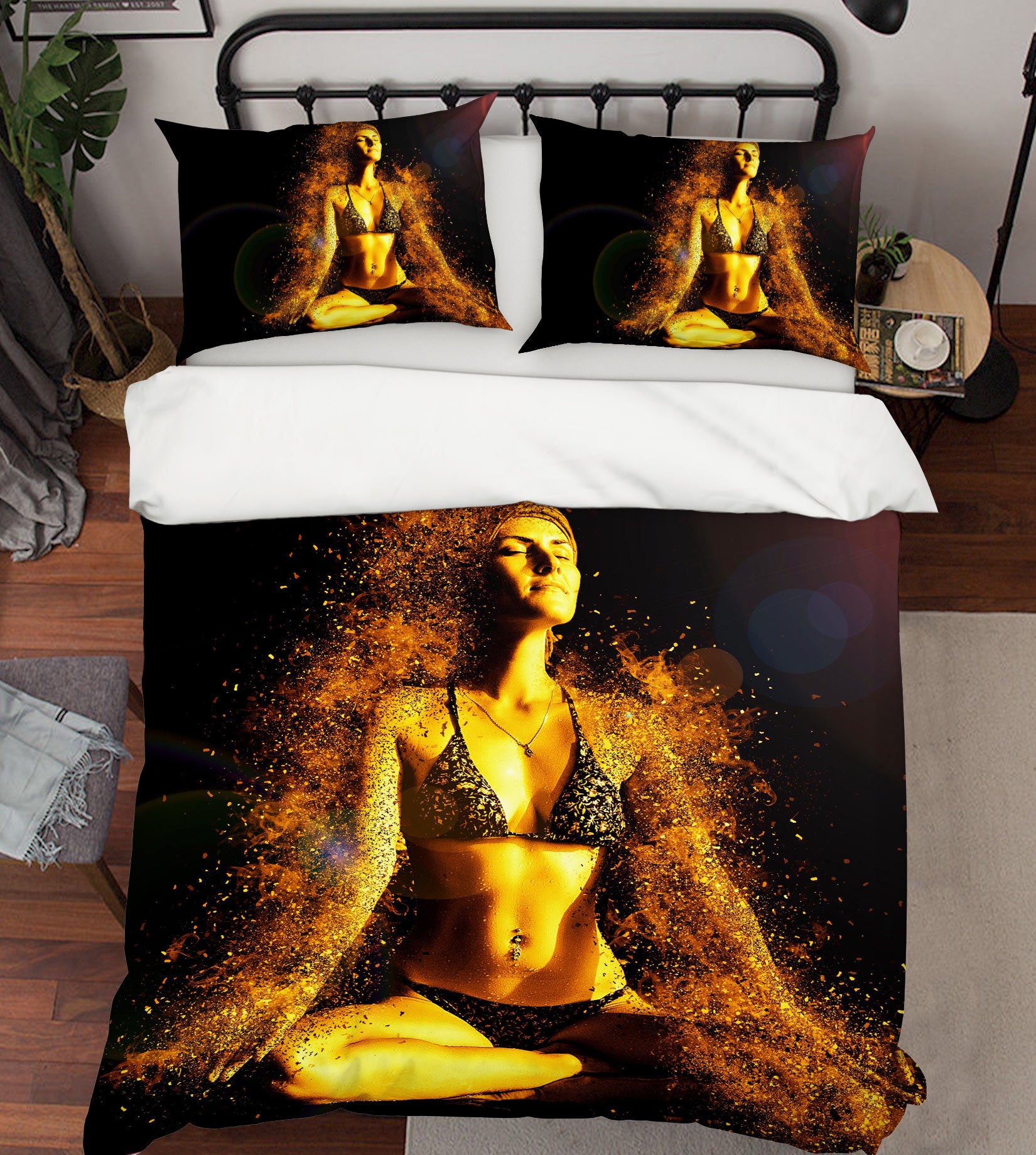 3D Yoga Moves 14200 Bed Pillowcases Quilt