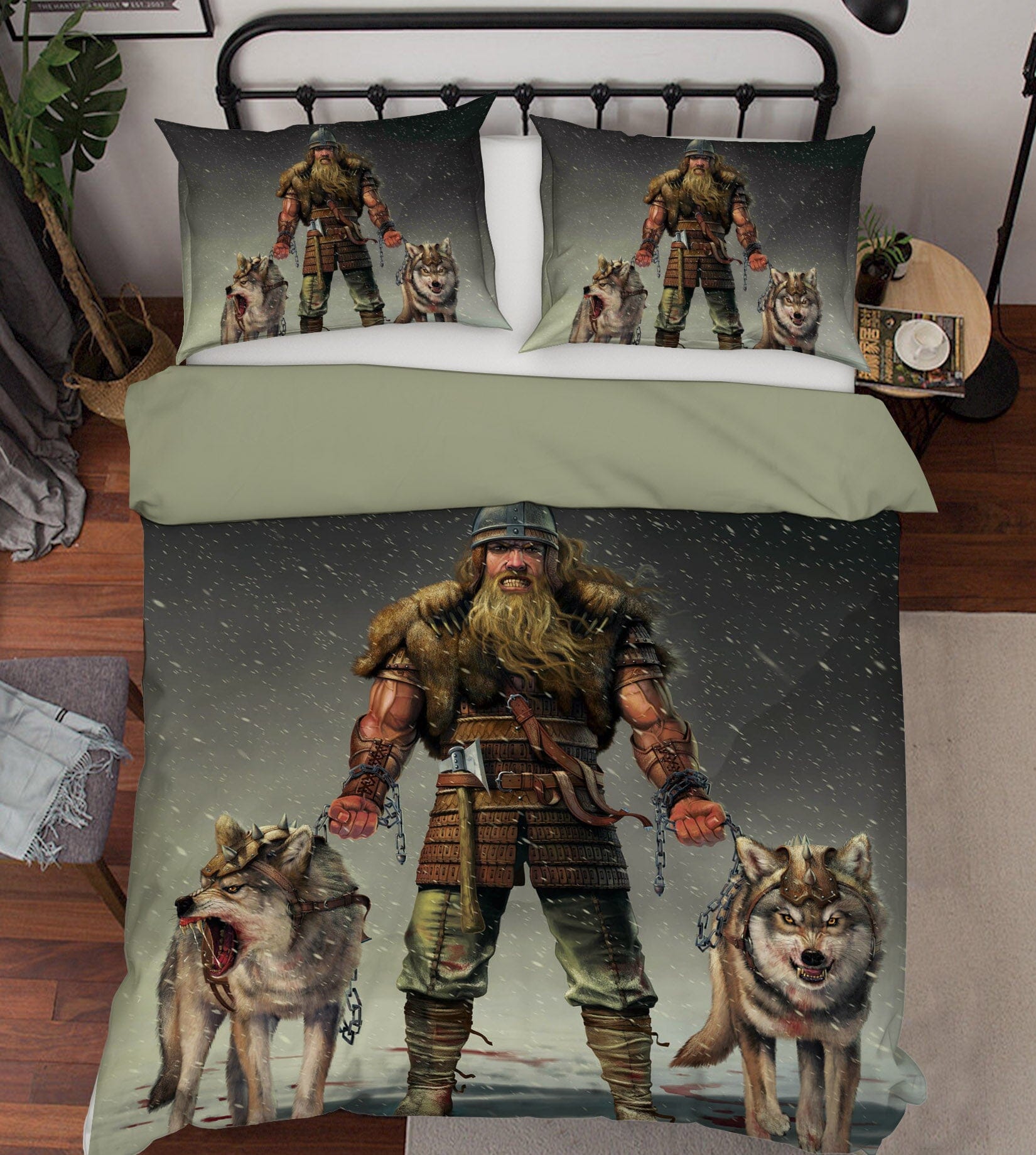 3D Mountain Viking 062 Bed Pillowcases Quilt Exclusive Designer Vincent Quiet Covers AJ Creativity Home 
