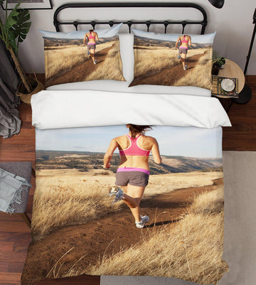 3D Run 14105 Bed Pillowcases Quilt