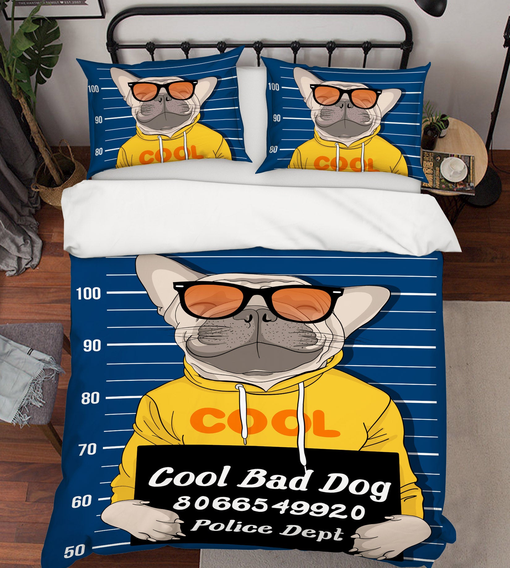 3D Dog Sunglasses 61073 Bed Pillowcases Quilt