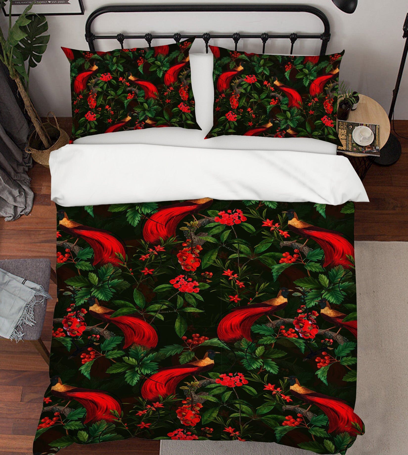 3D Red Flower 177 Uta Naumann Bedding Bed Pillowcases Quilt Quiet Covers AJ Creativity Home 