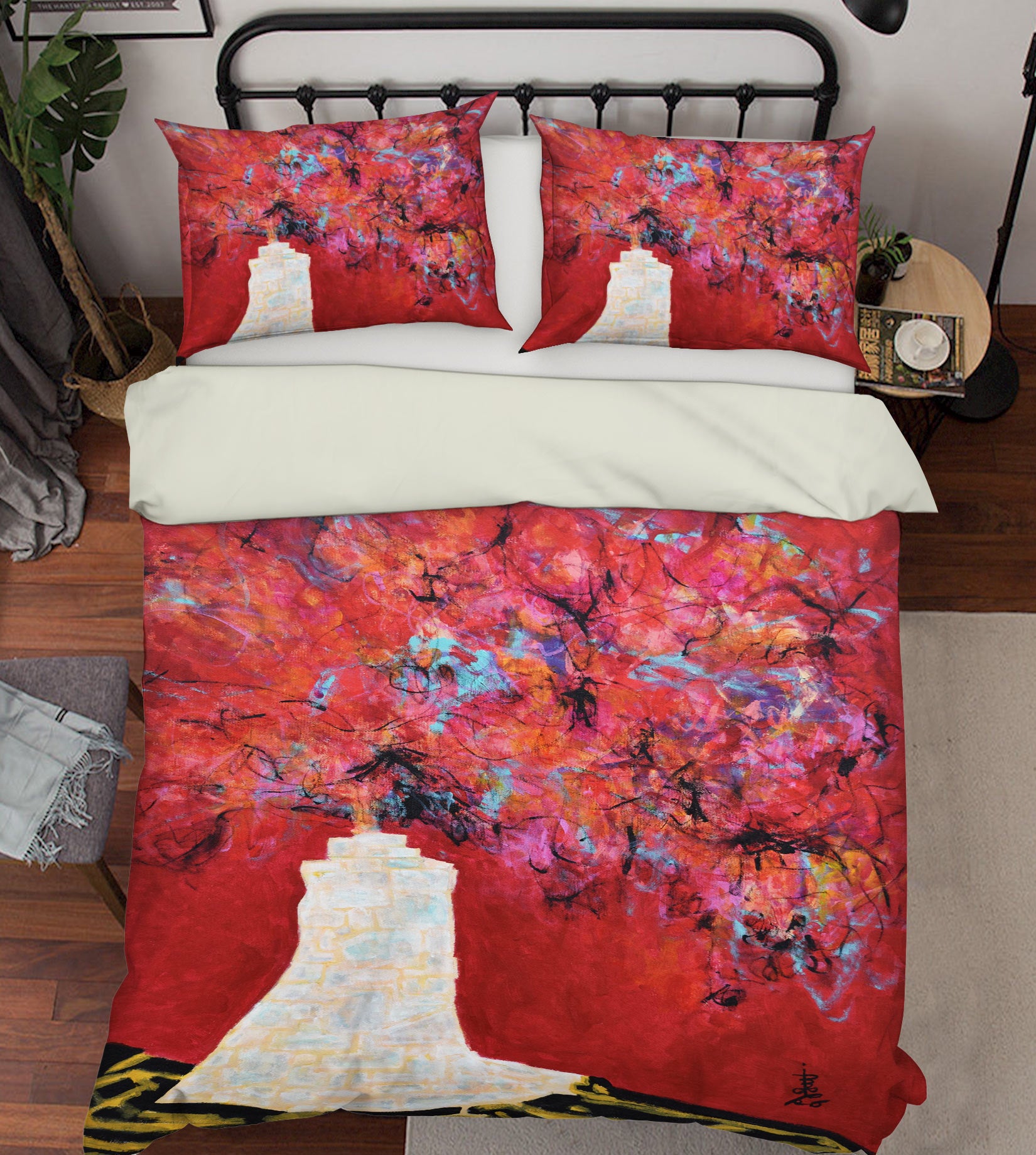 3D Red Bouquet 1219 Misako Chida Bedding Bed Pillowcases Quilt Cover Duvet Cover