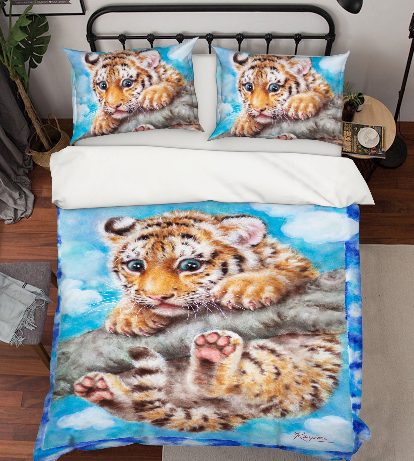 3D Baby Tiger 5867 Kayomi Harai Bedding Bed Pillowcases Quilt Cover Duvet Cover