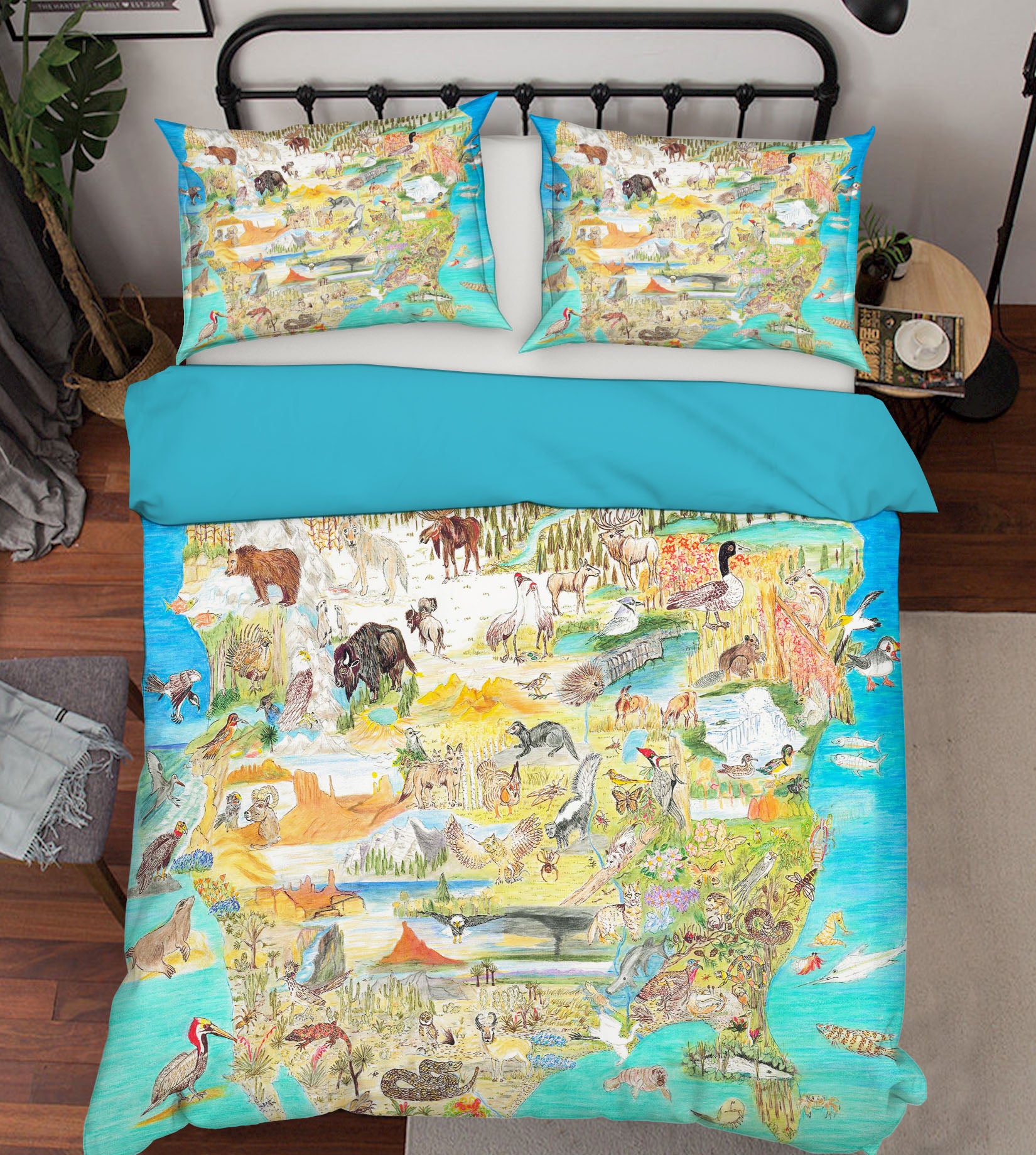 3D Animal Atlas 038 Michael Sewell Bedding Bed Pillowcases Quilt