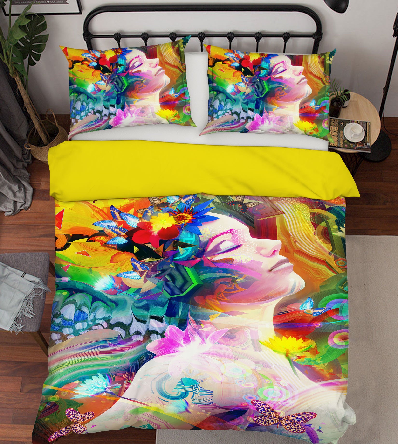 3D Female Flower 14048 Bed Pillowcases Quilt