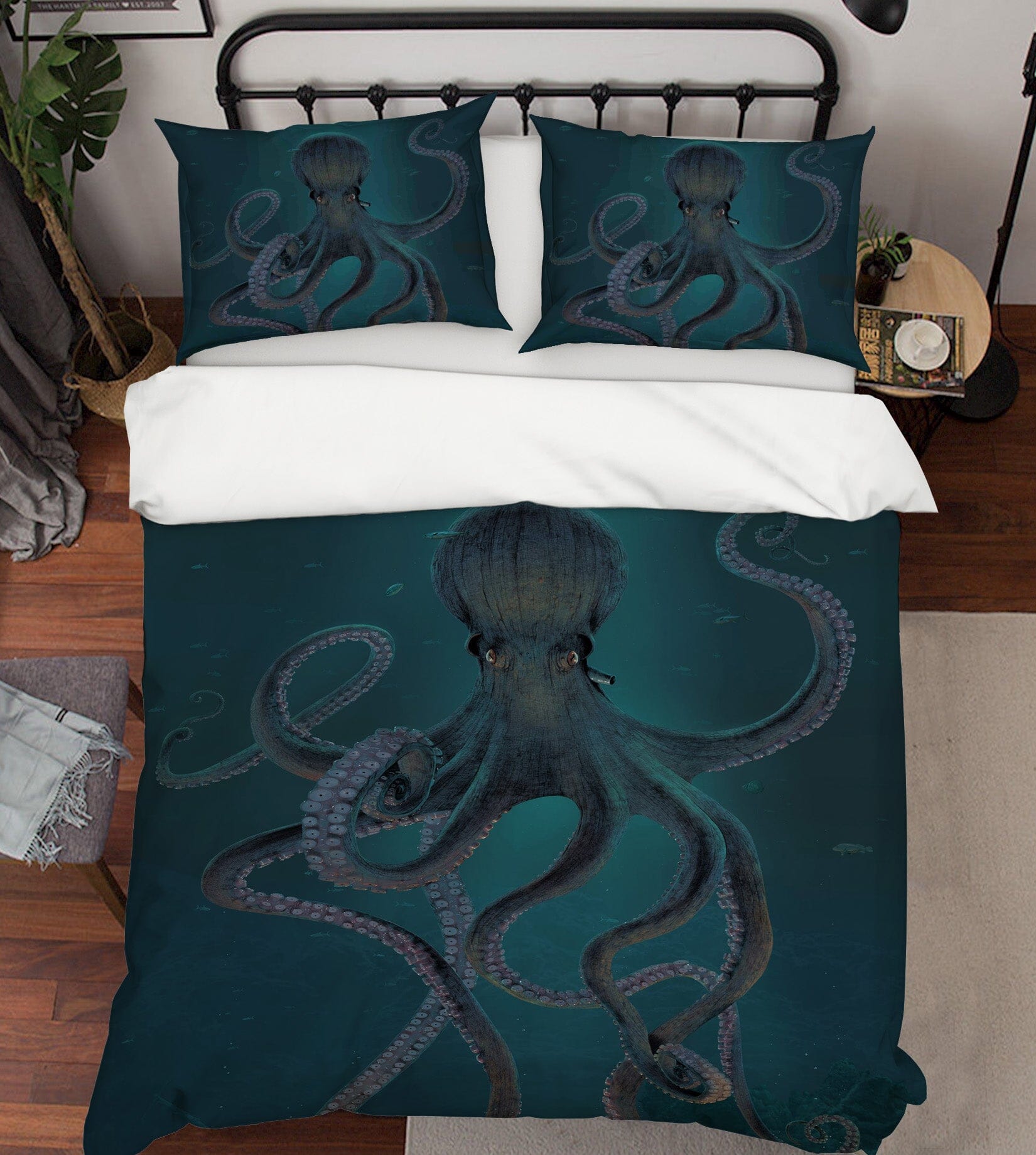3D Giant Octopus 047 Bed Pillowcases Quilt Exclusive Designer Vincent Quiet Covers AJ Creativity Home 