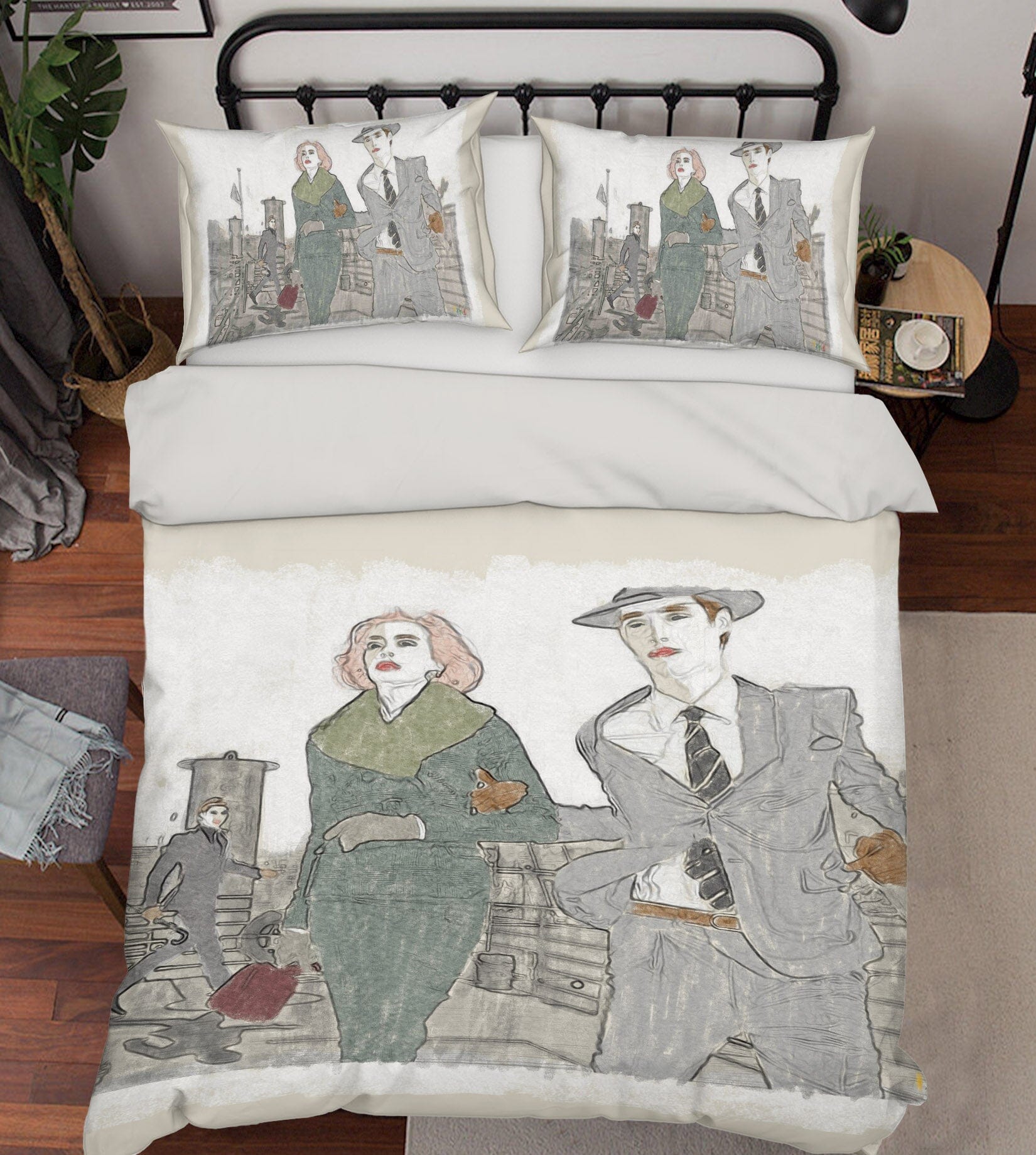 3D Couple Dating 2007 Marco Cavazzana Bedding Bed Pillowcases Quilt Quiet Covers AJ Creativity Home 
