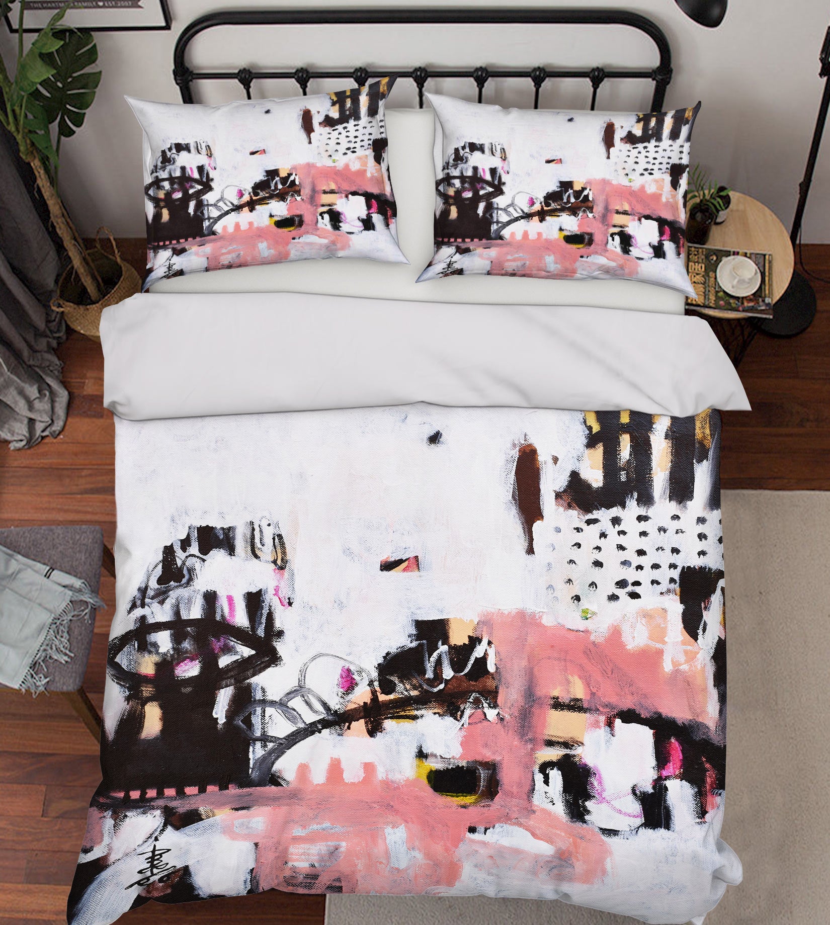 3D Graffiti Pink 1205 Misako Chida Bedding Bed Pillowcases Quilt Cover Duvet Cover