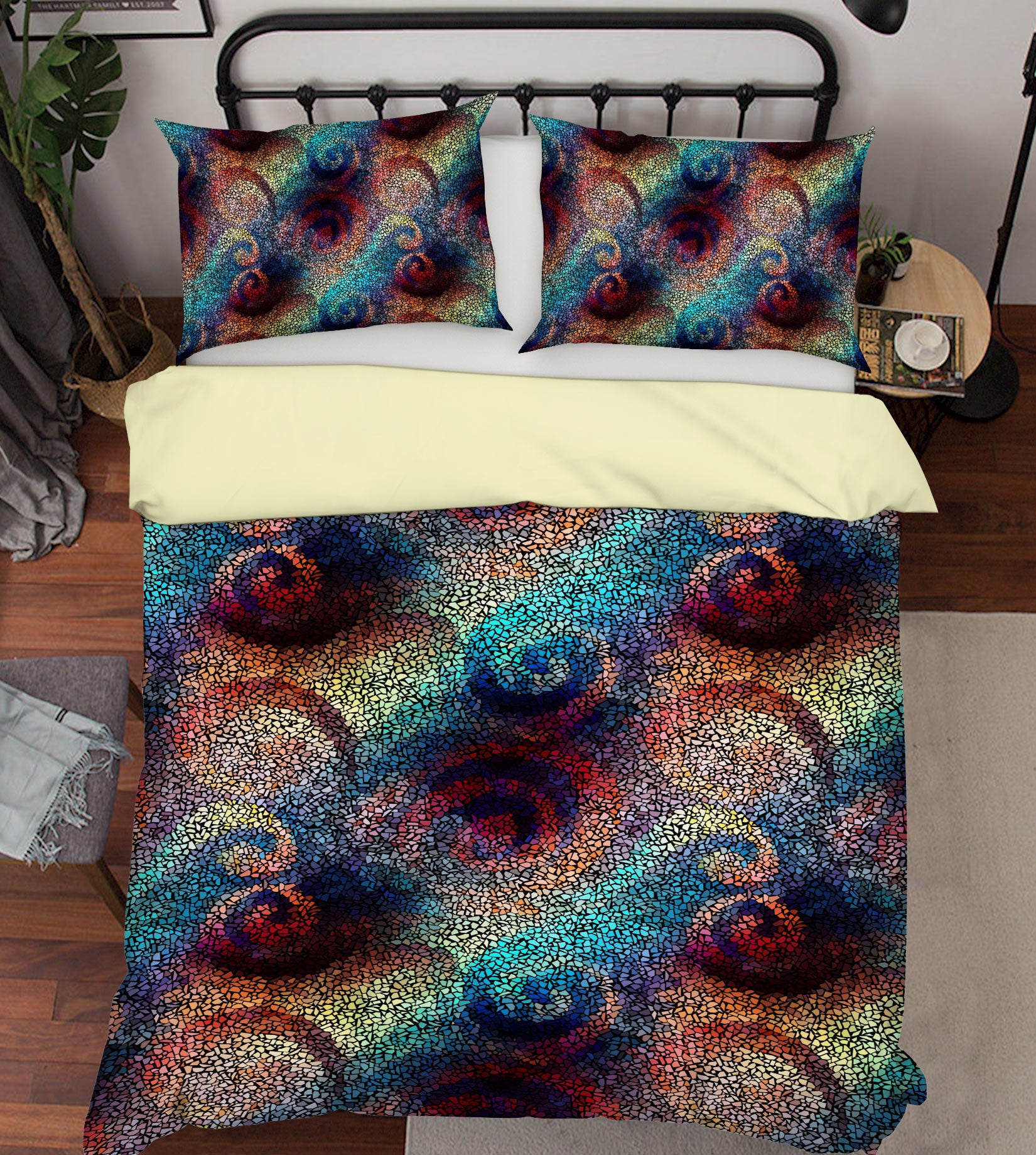 3D Color Texture 13216 Bed Pillowcases Quilt
