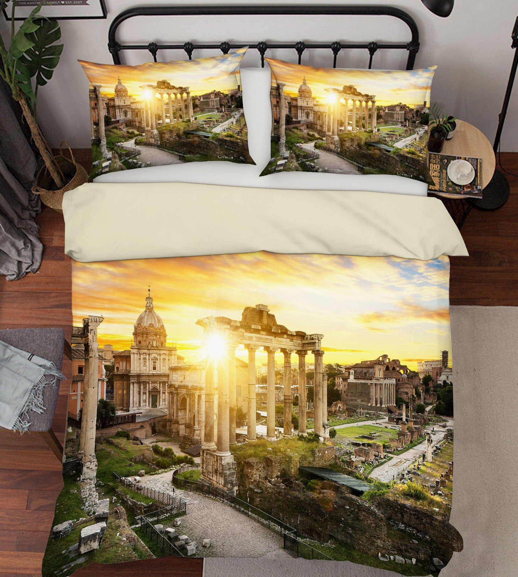 3D Building 59099 Bed Pillowcases Quilt