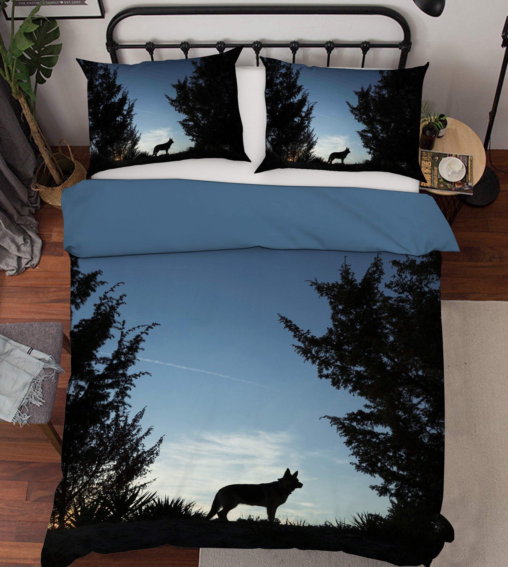 3D Forest Wolf 052 Bed Pillowcases Quilt