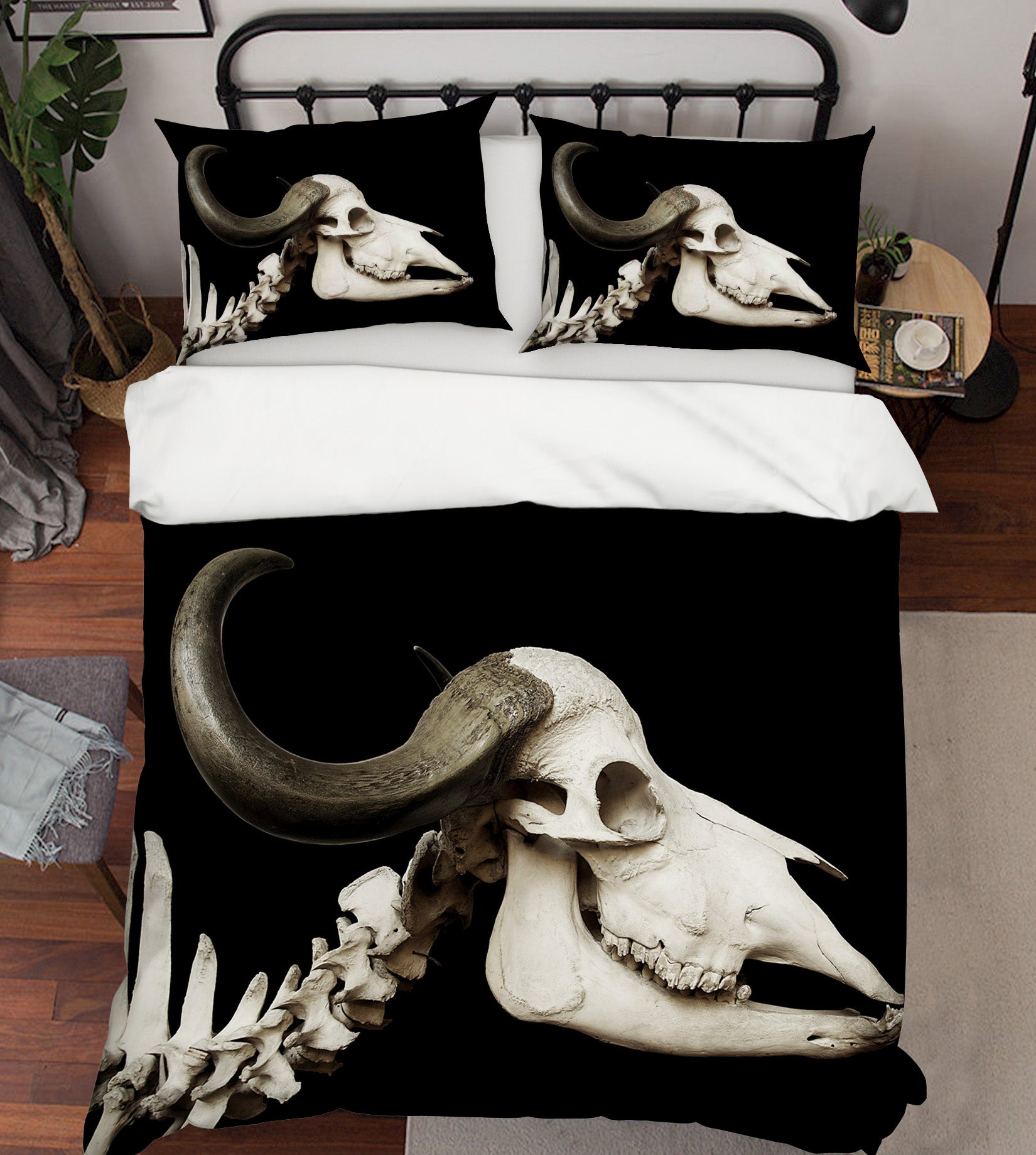 3D Cow Bone 040 Bed Pillowcases Quilt