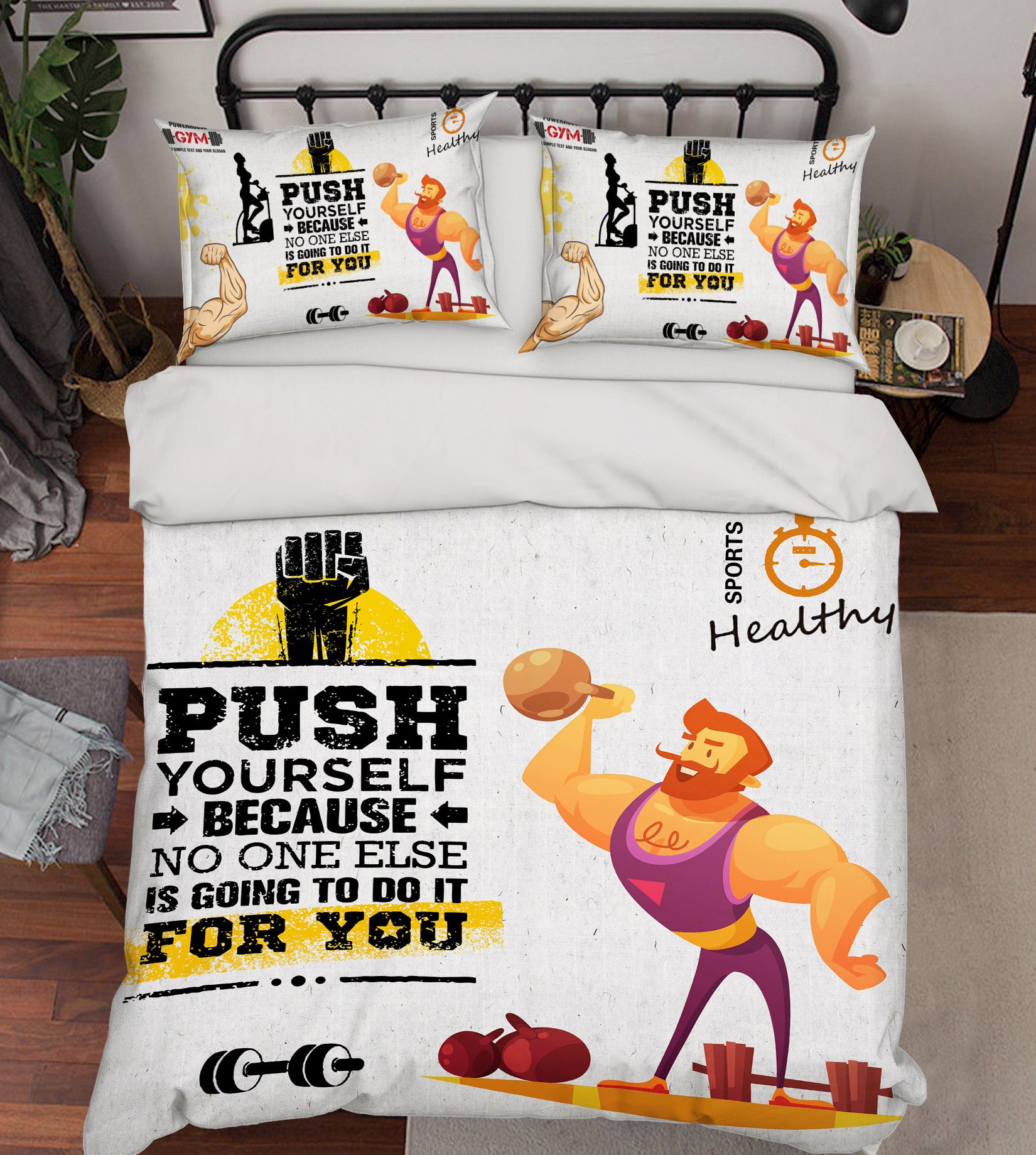 3D Weightlifting 14125 Bed Pillowcases Quilt