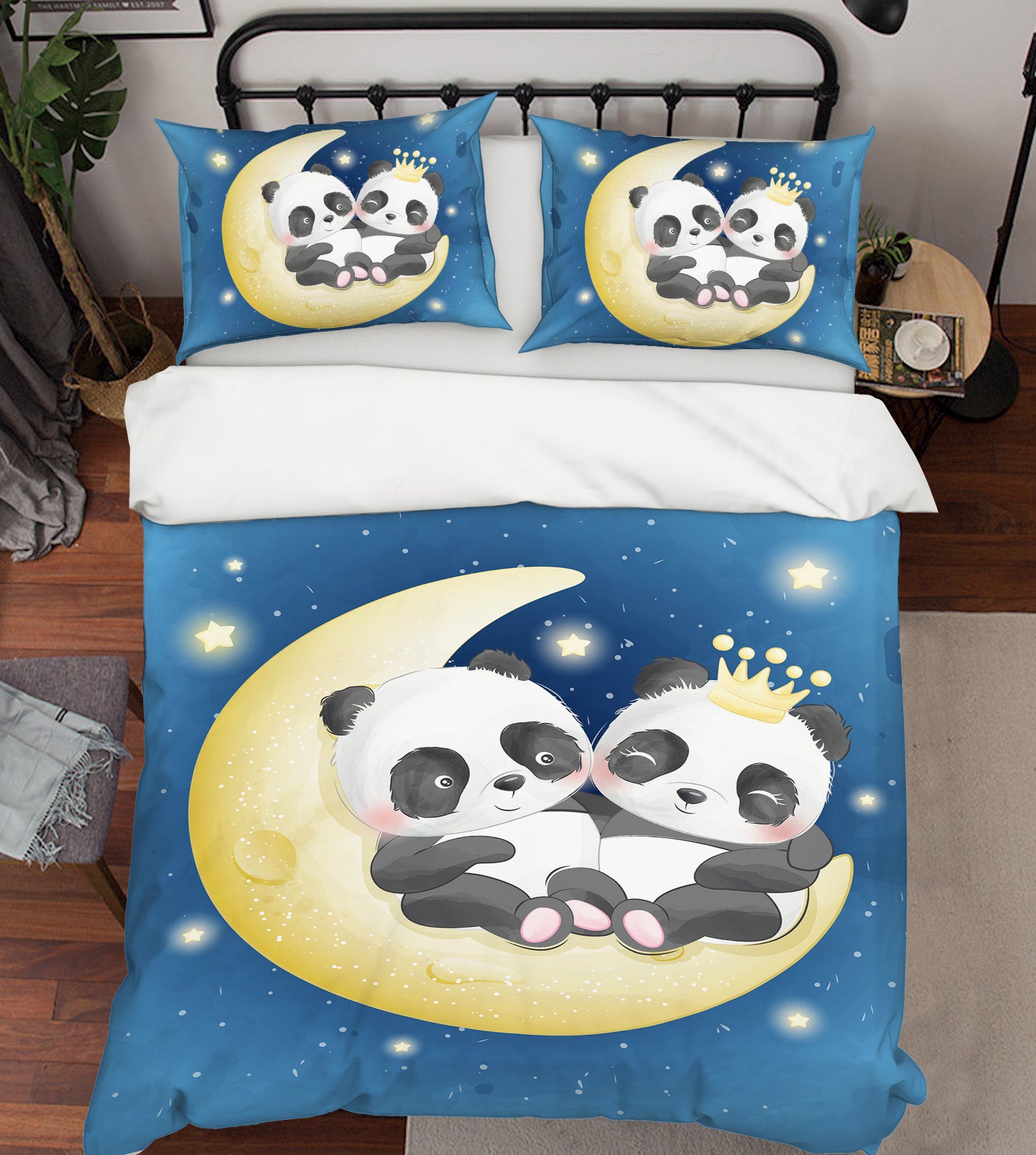 3D Moon Panda 59009 Bed Pillowcases Quilt