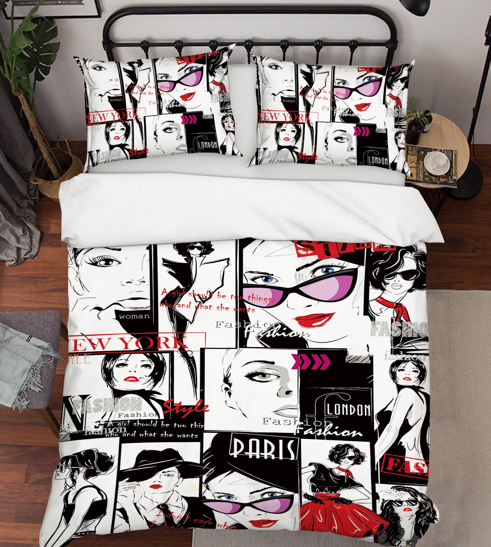 3D Female 15020 Bed Pillowcases Quilt