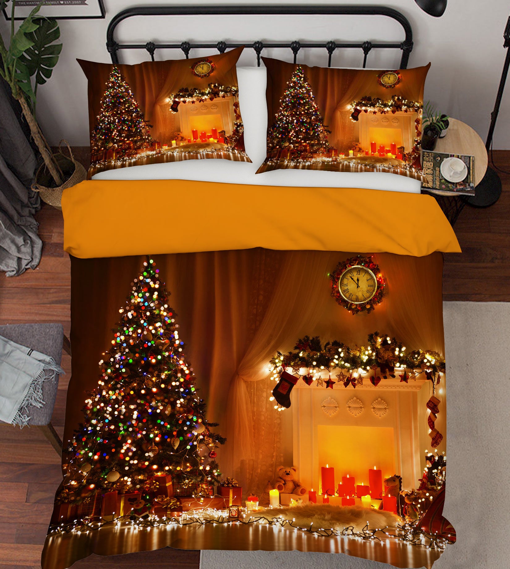 3D Tree Candle 50018 Christmas Quilt Duvet Cover Xmas Bed Pillowcases