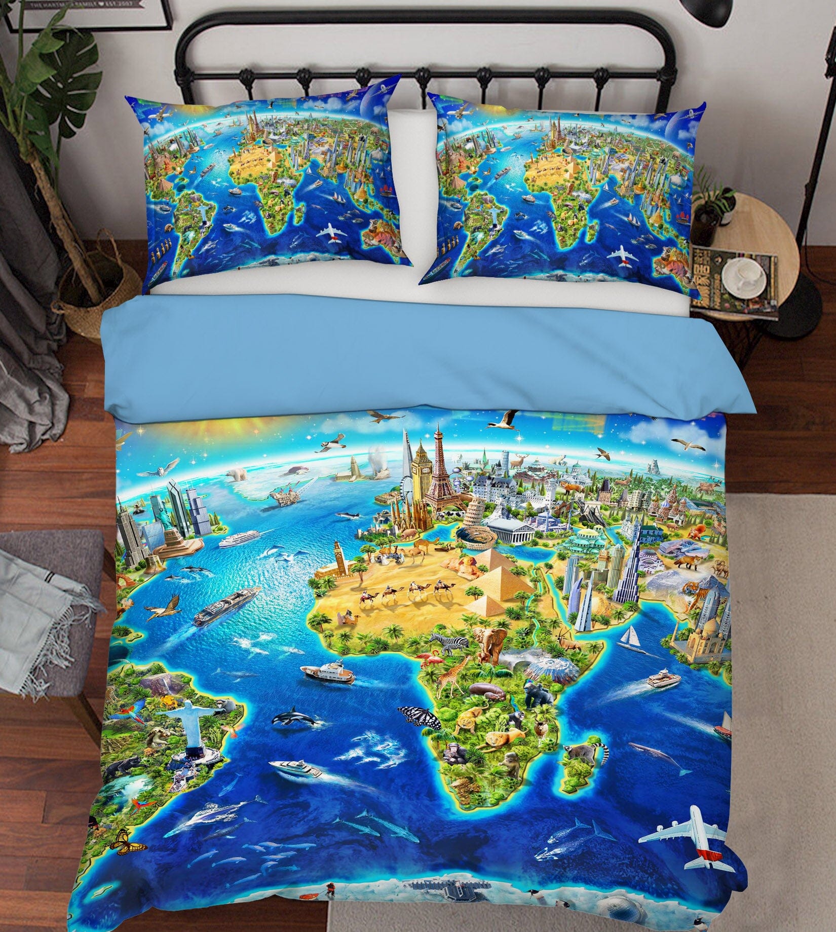 3D Earth Oasis 2126 Adrian Chesterman Bedding Bed Pillowcases Quilt Quiet Covers AJ Creativity Home 