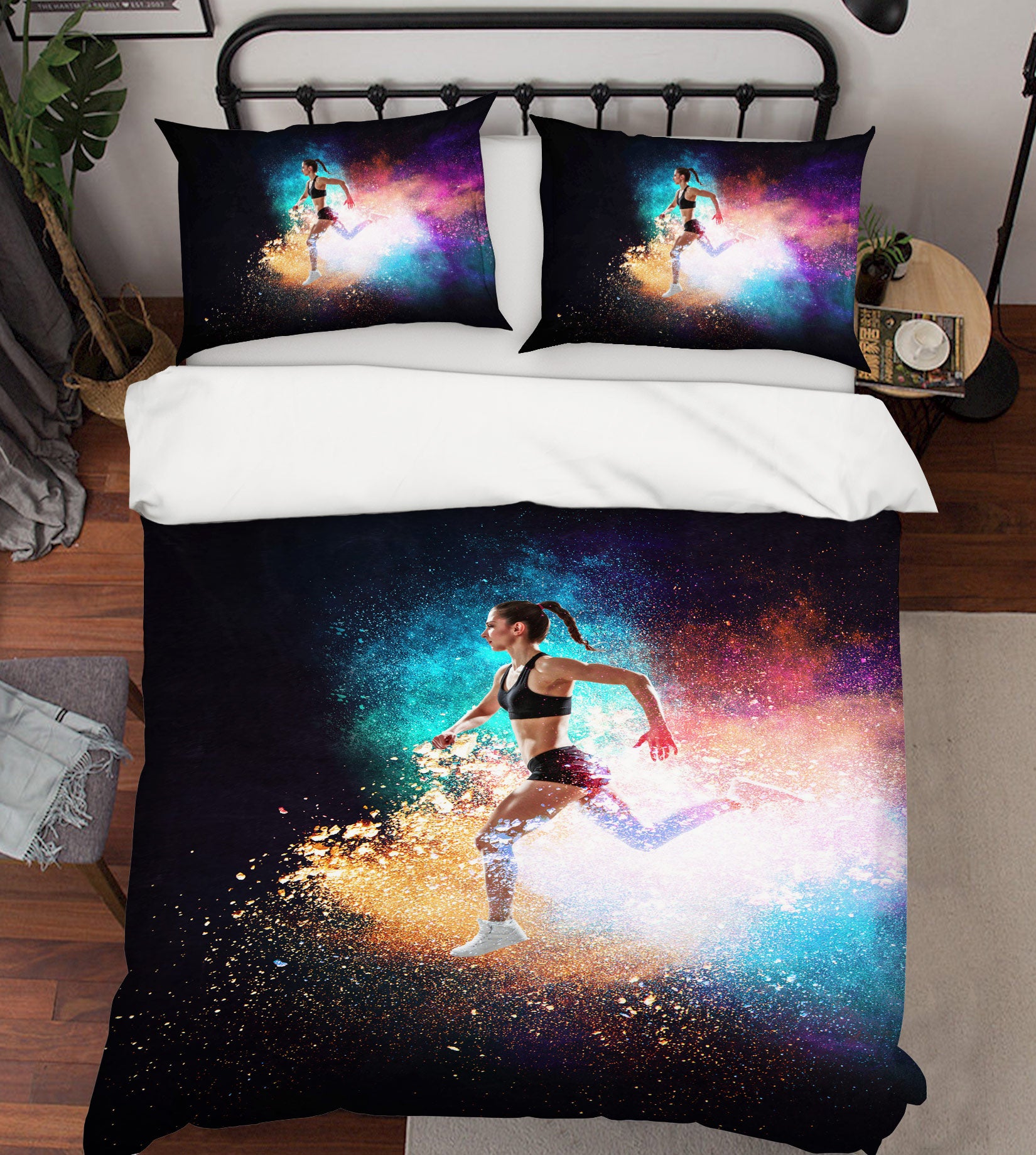 3D Run 14190 Bed Pillowcases Quilt