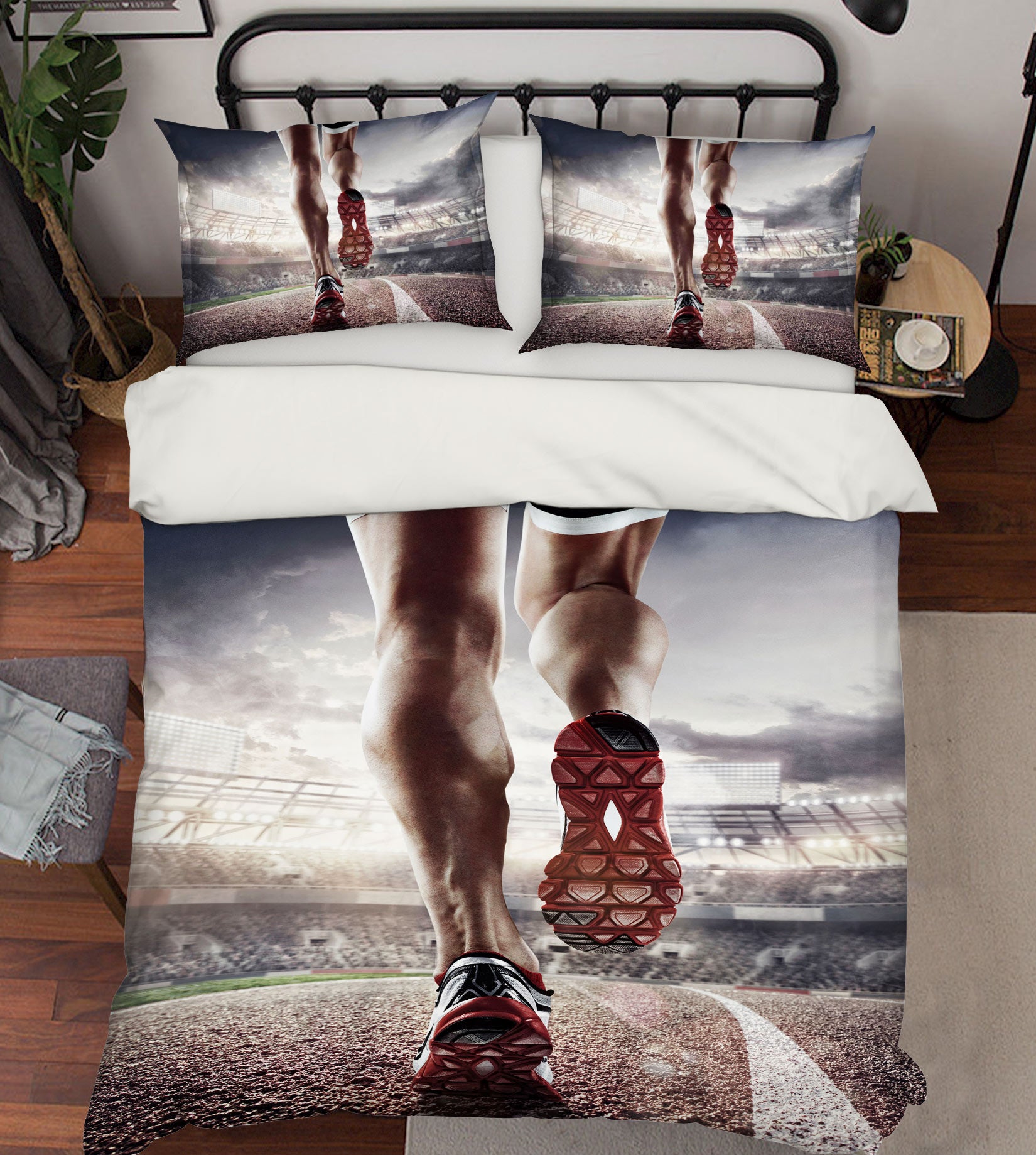 3D Run 14169 Bed Pillowcases Quilt
